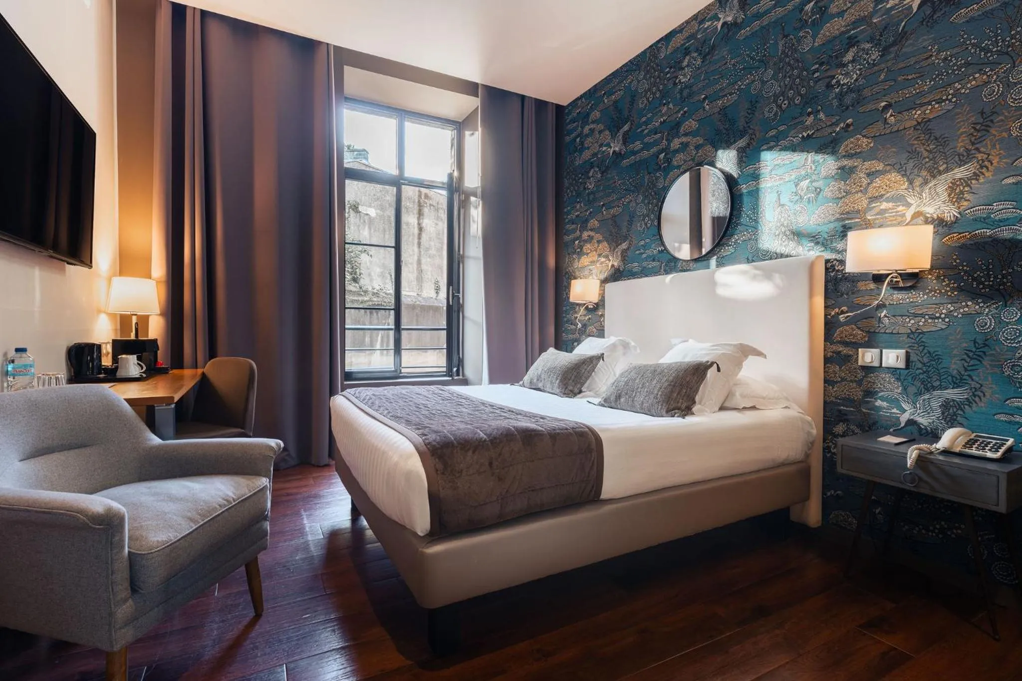 Bedroom, Bed in Edgar Hôtel & Spa - Table Gastronomique