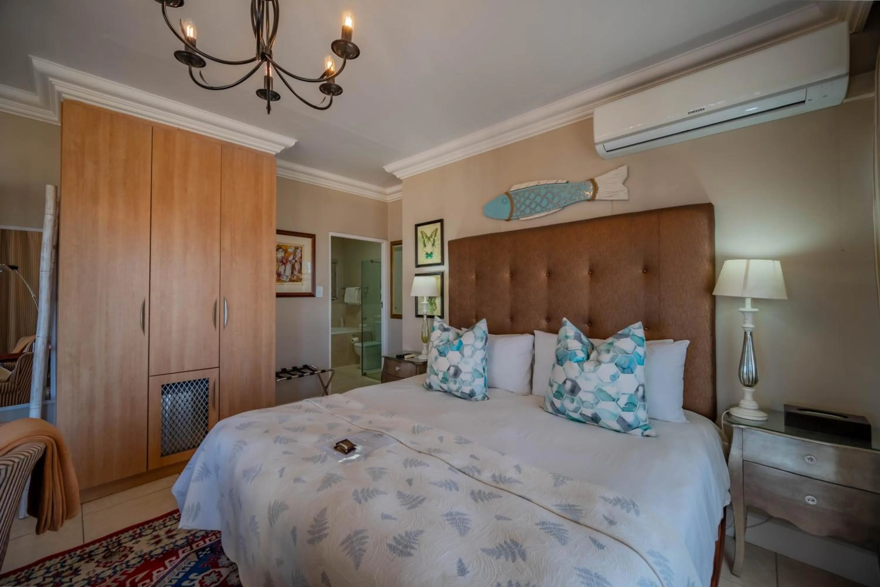 Bedroom, Bed in On the Beach Guesthouse Jeffreys Bay