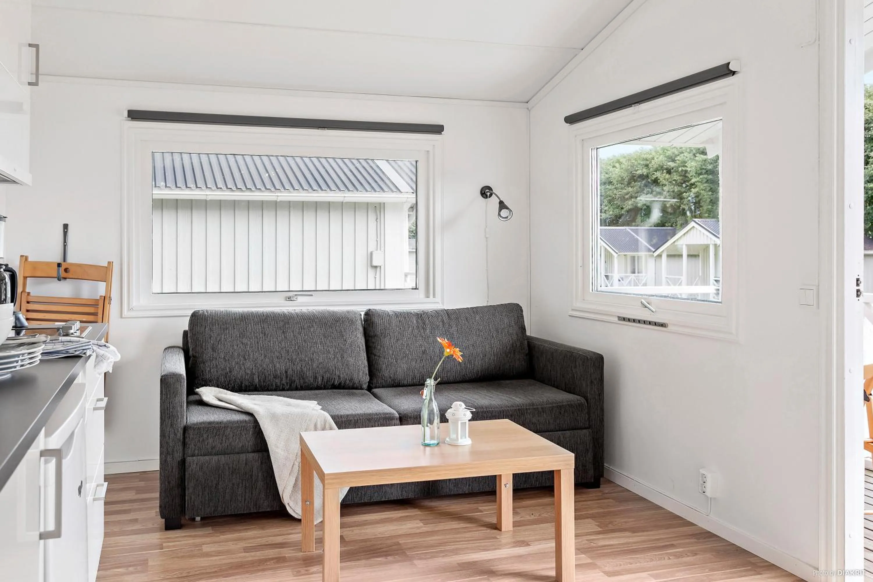 Living room in First Camp Sibbarp-Malmö