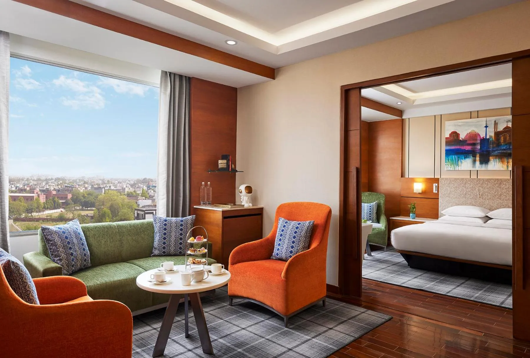 Living room, Bed in Hyatt Centric Janakpuri New Delhi