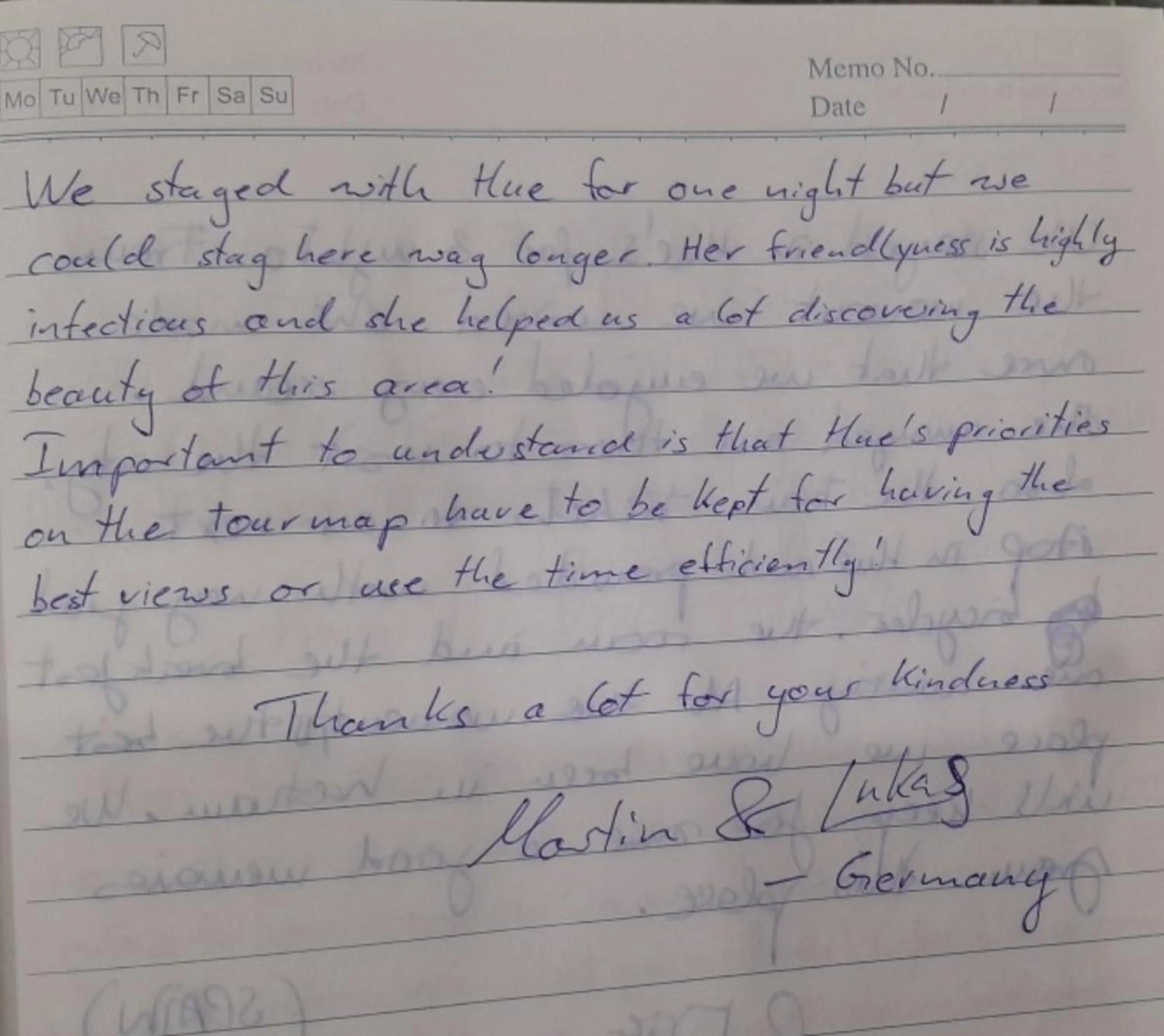 Guests in Lys Homestay