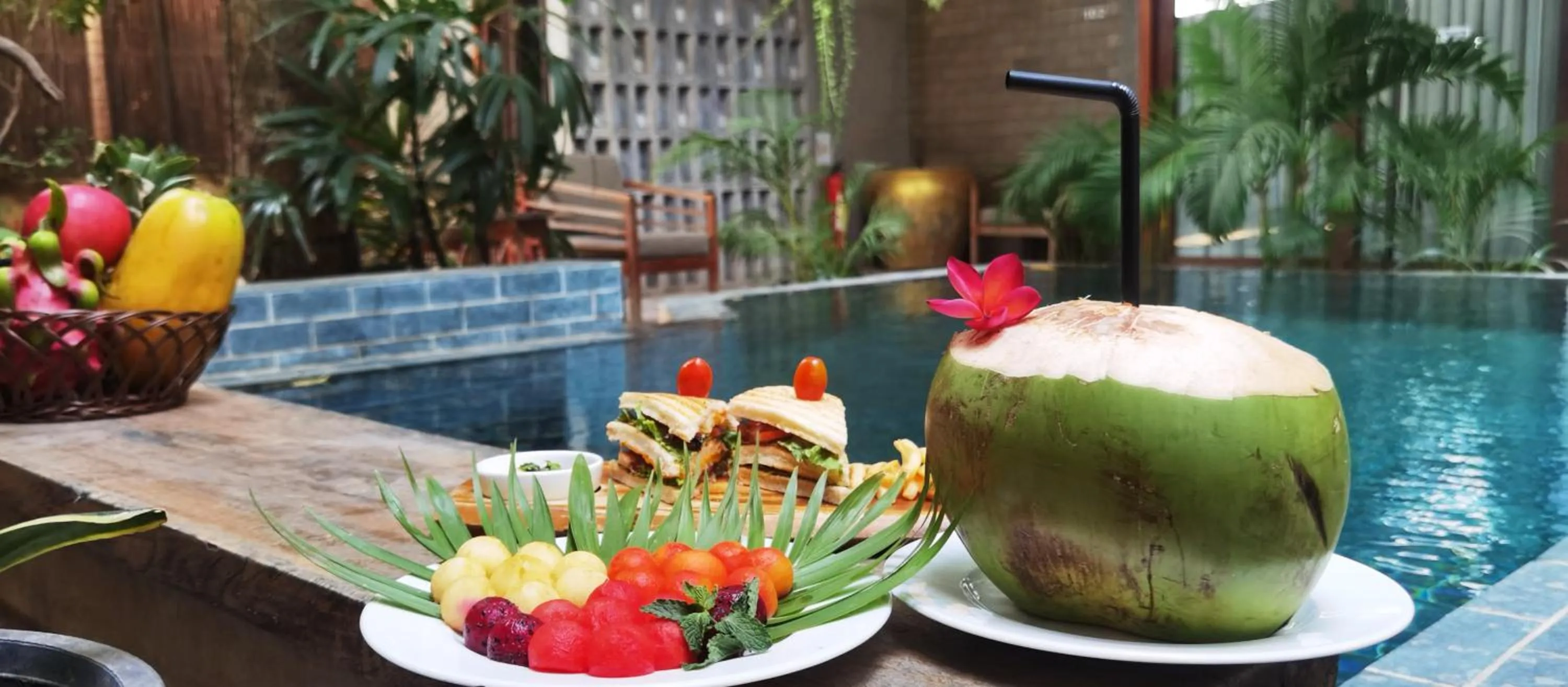 Pool view in Sarina Boutique Hotel