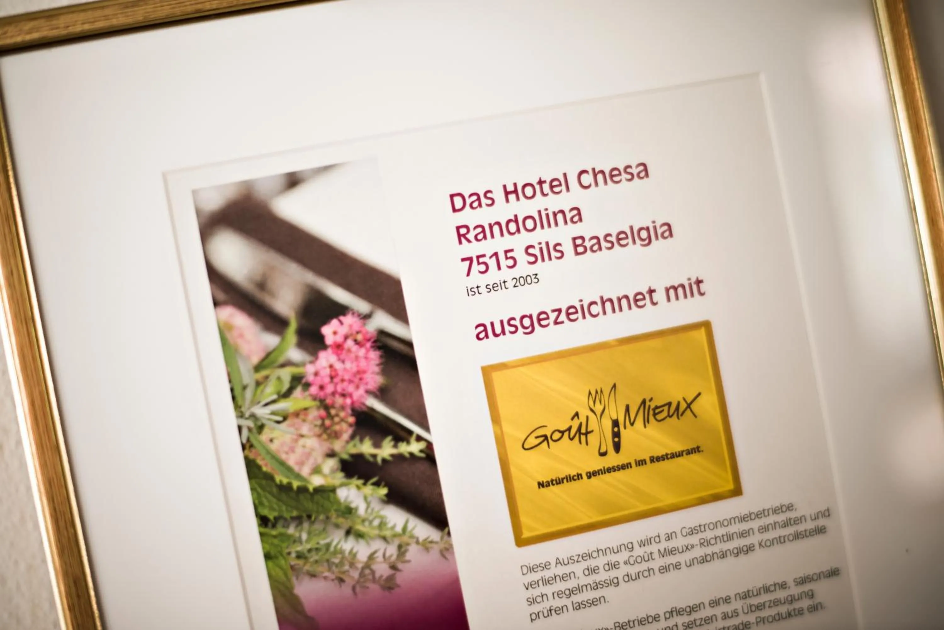 Restaurant/places to eat in Hotel Chesa Randolina