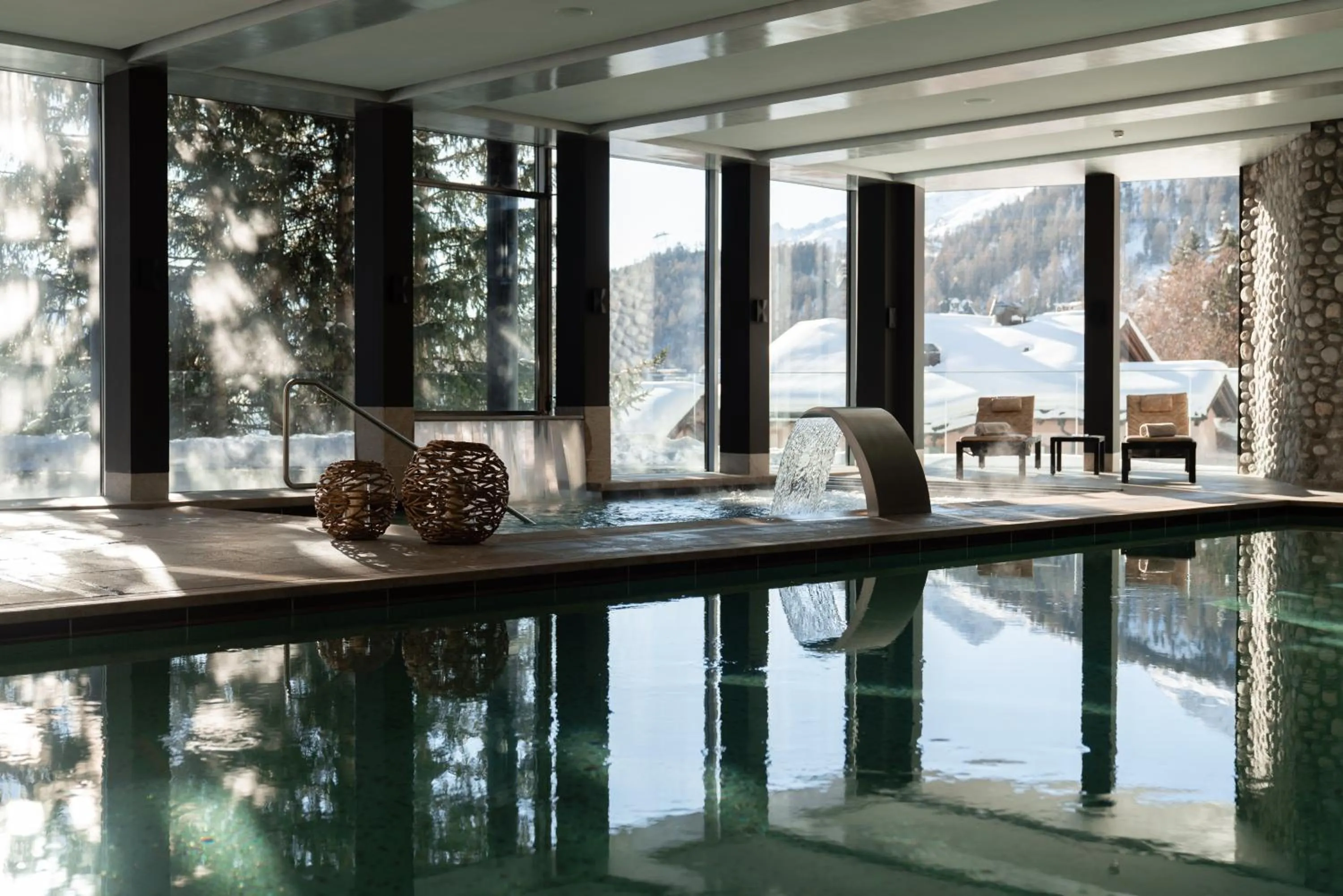 Swimming pool in Carlton Hotel St Moritz - The Leading Hotels of the World