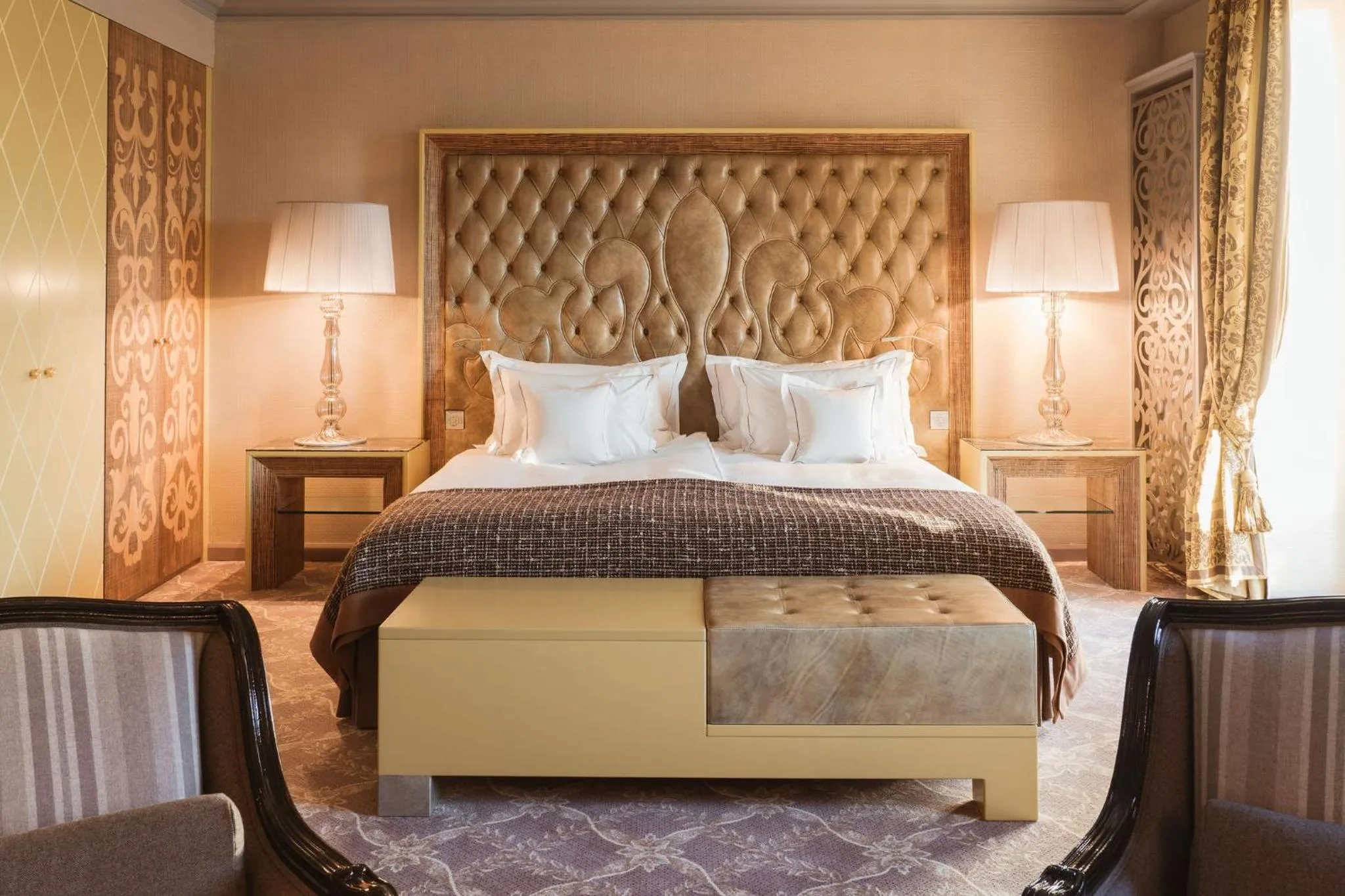 Bedroom, Bed in Carlton Hotel St Moritz - The Leading Hotels of the World