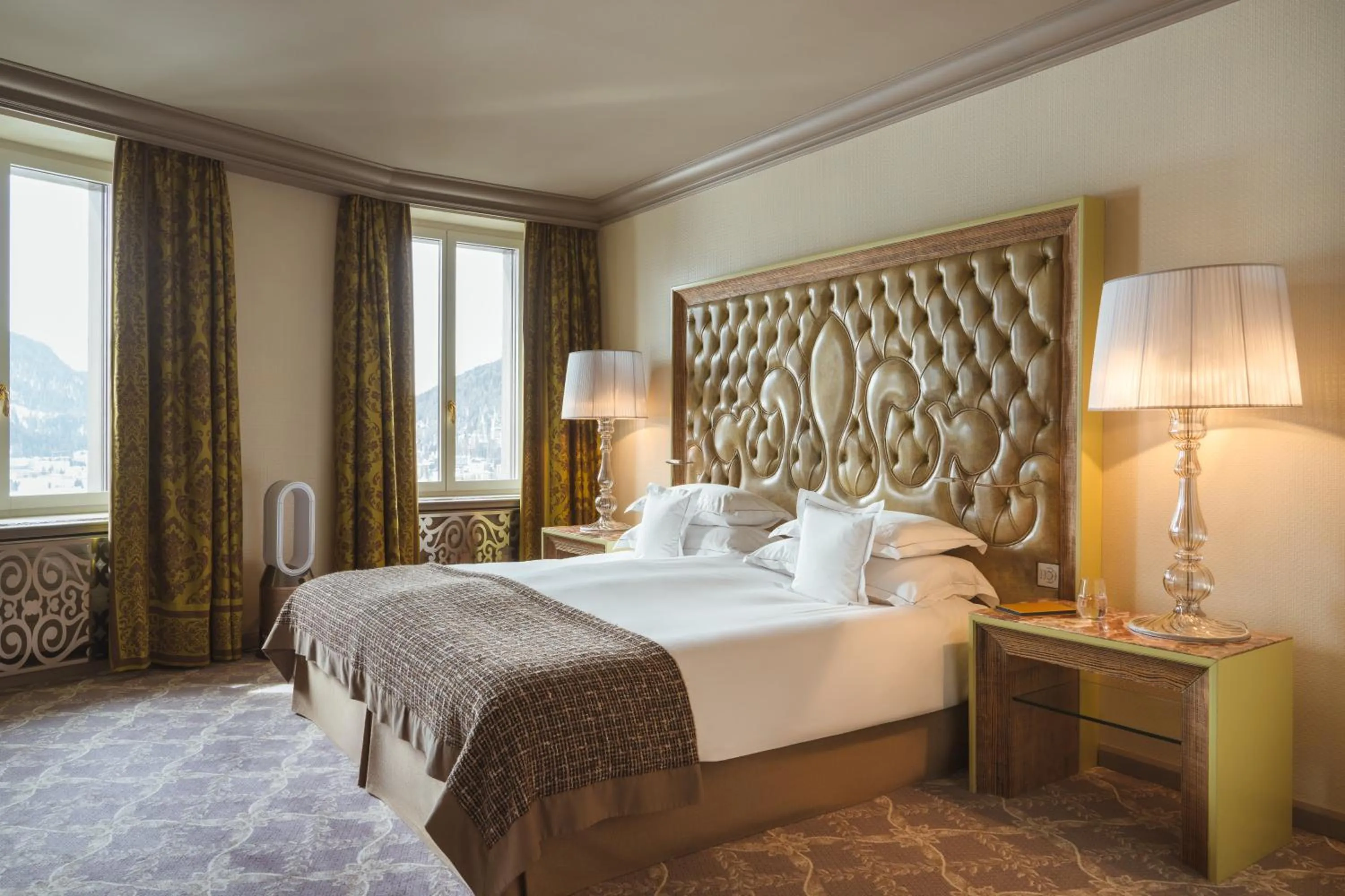 Bedroom, Bed in Carlton Hotel St Moritz - The Leading Hotels of the World