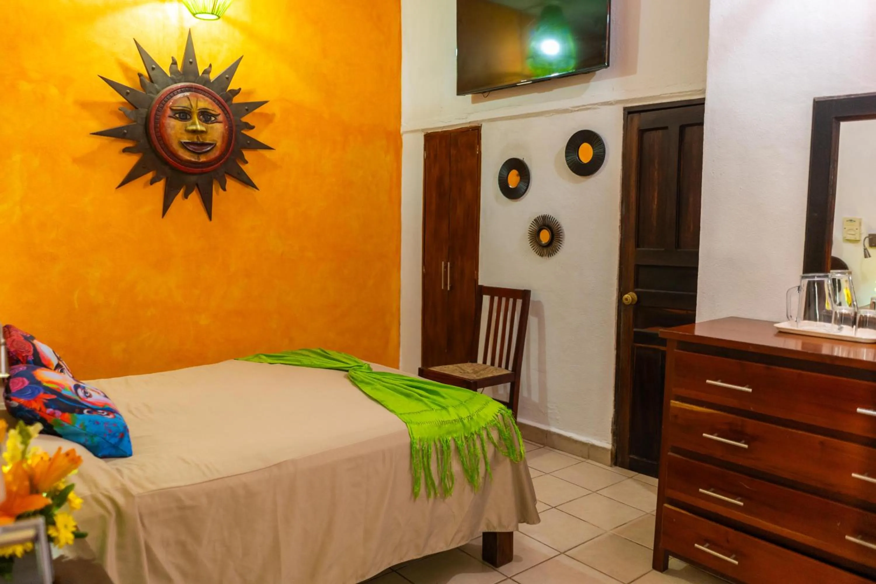 Bed in Hotel Posada De Roger - Near Los Muertos Beach