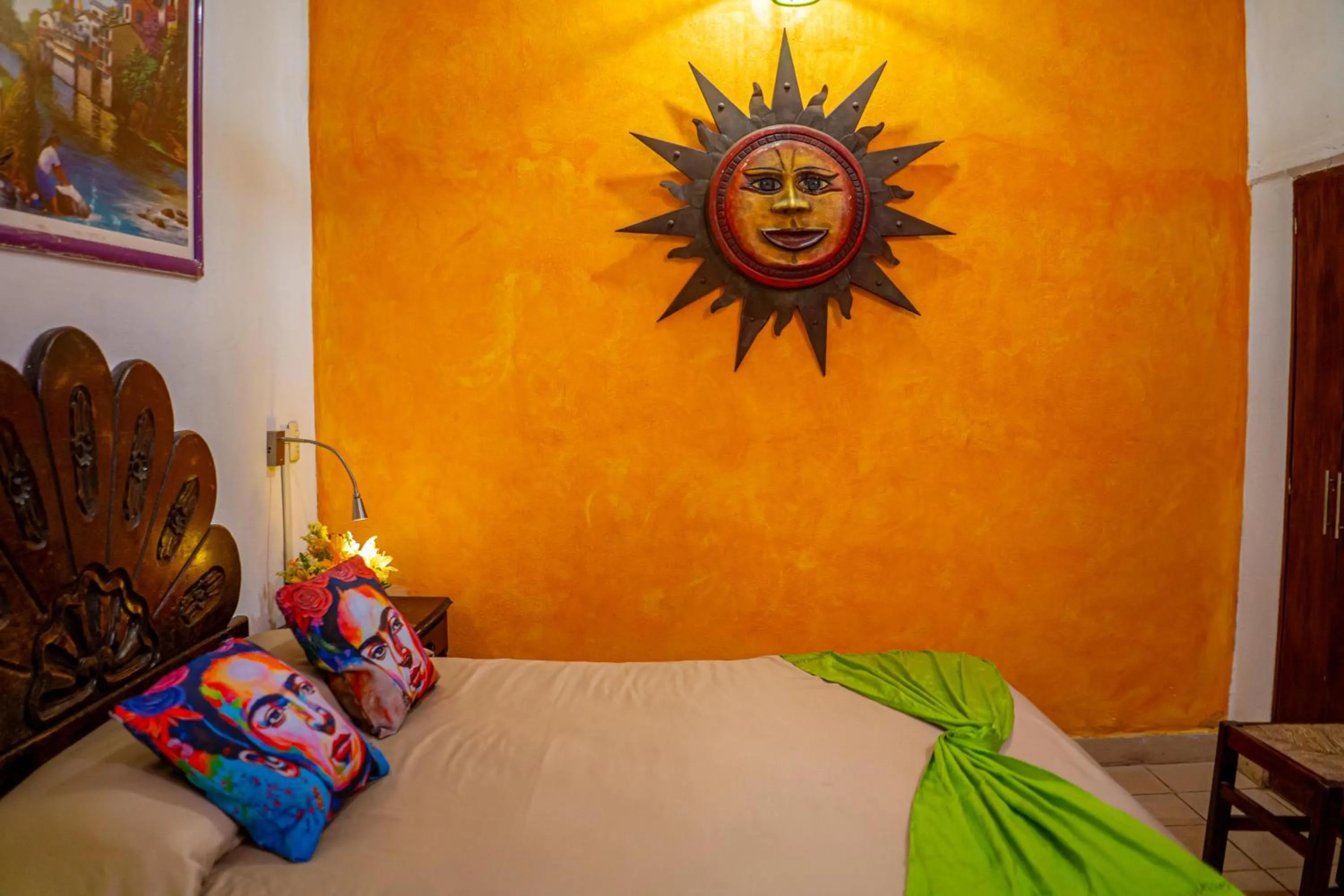 Bed in Hotel Posada De Roger - Near Los Muertos Beach