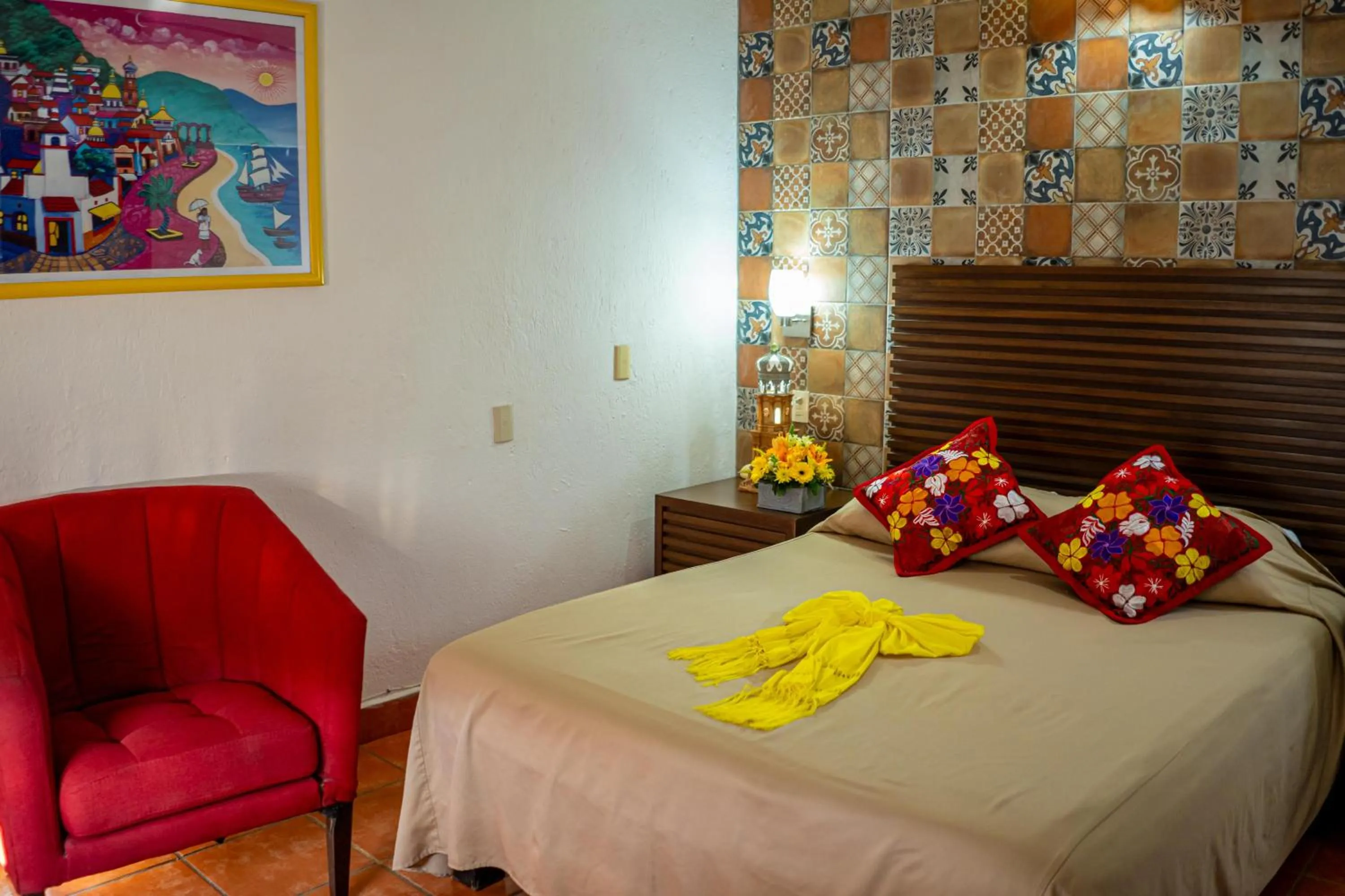 Bed in Hotel Posada De Roger - Near Los Muertos Beach