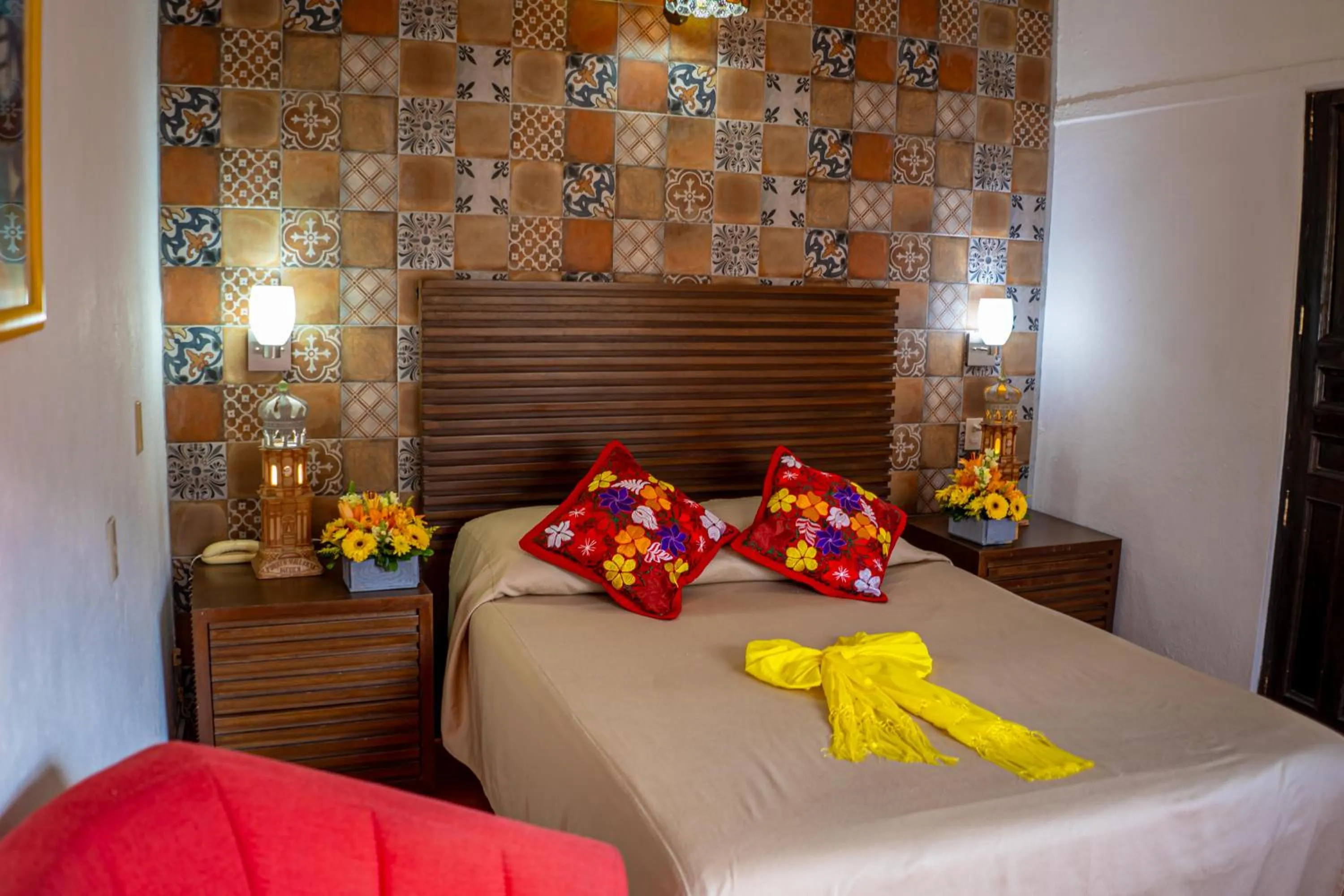 Bed in Hotel Posada De Roger - Near Los Muertos Beach