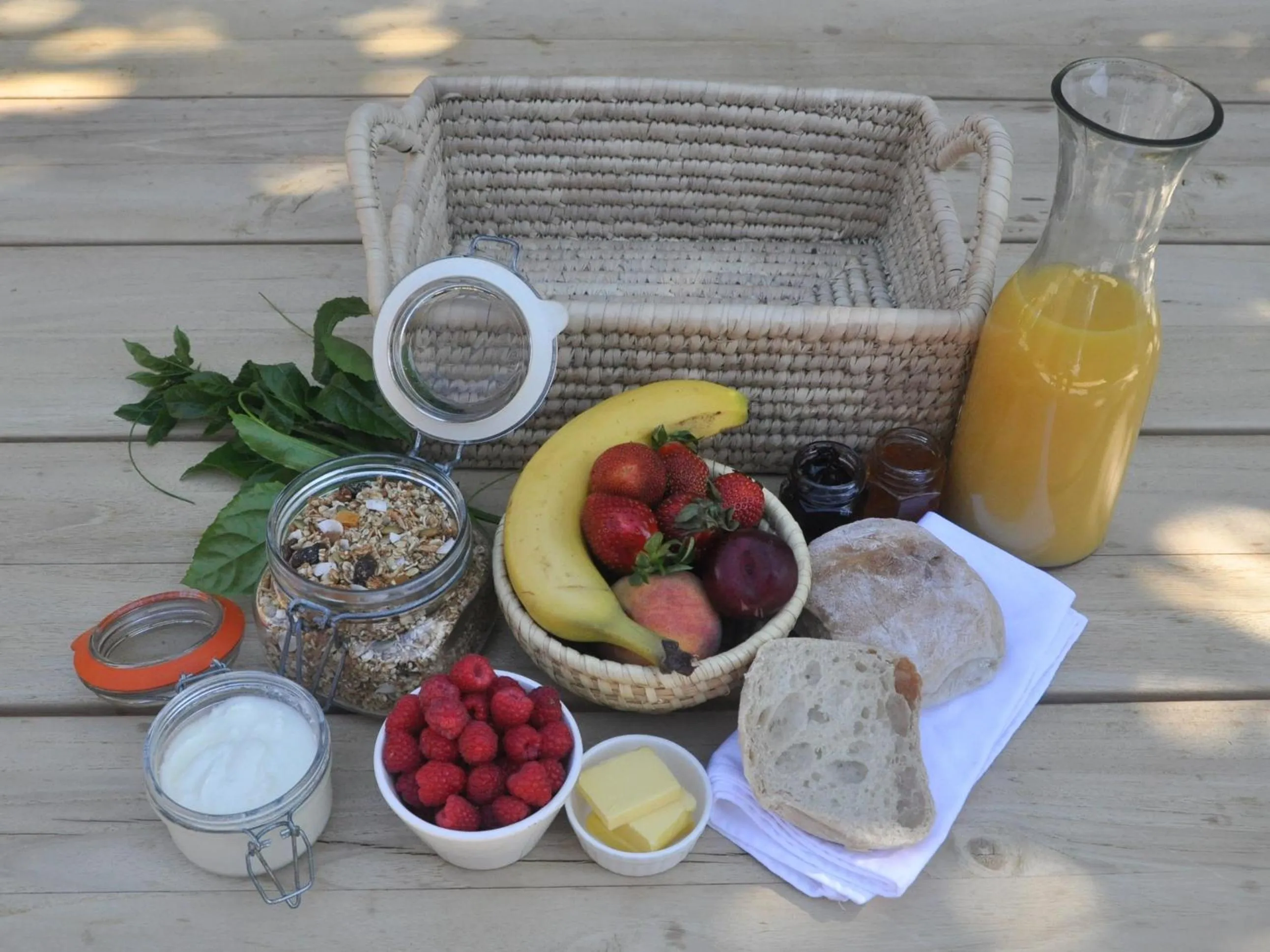 Continental breakfast in Adrift In Golden Bay- Absolute Beachfront Villas