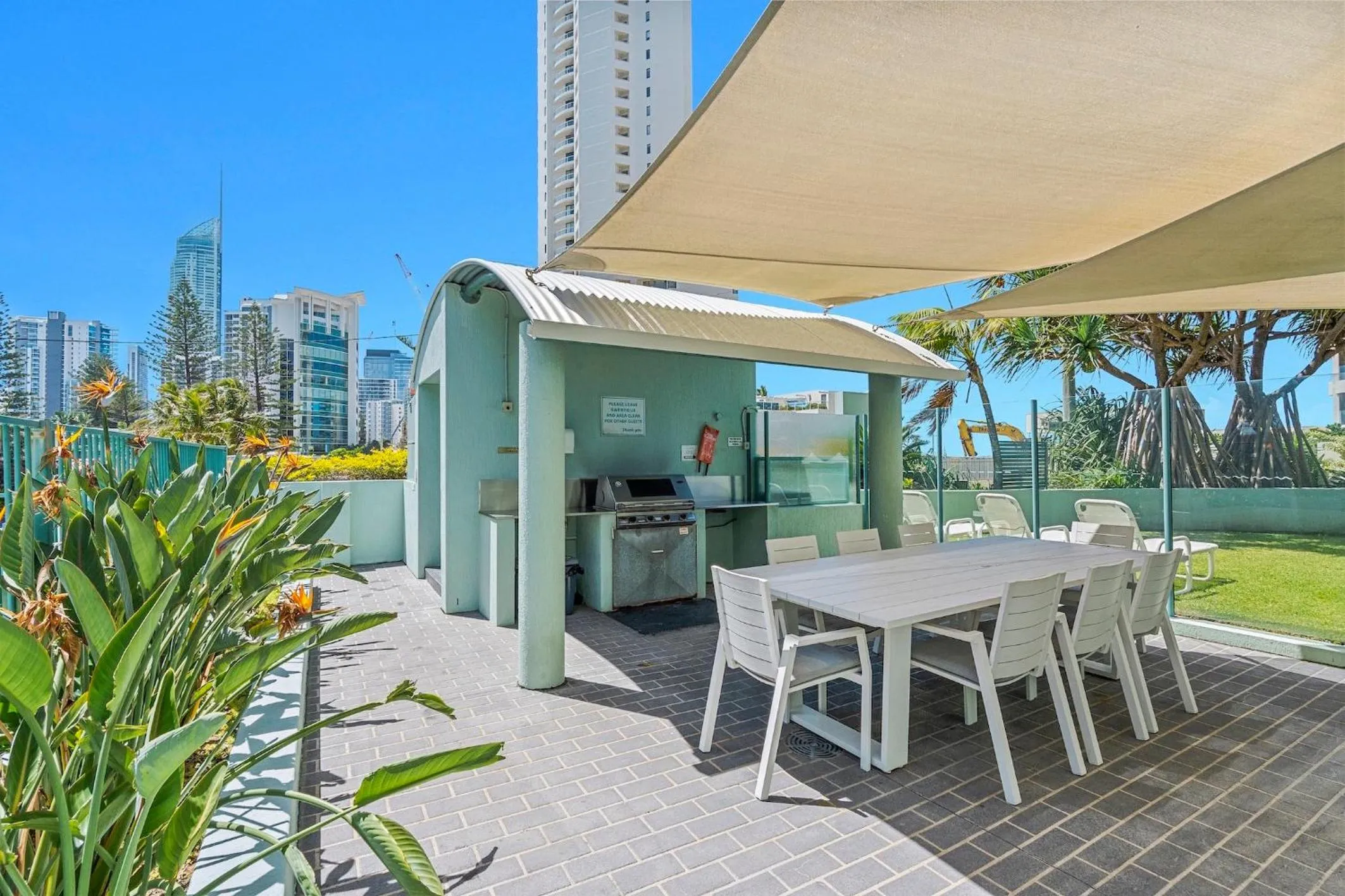 BBQ facilities in Emerald Sands Holiday Apartments