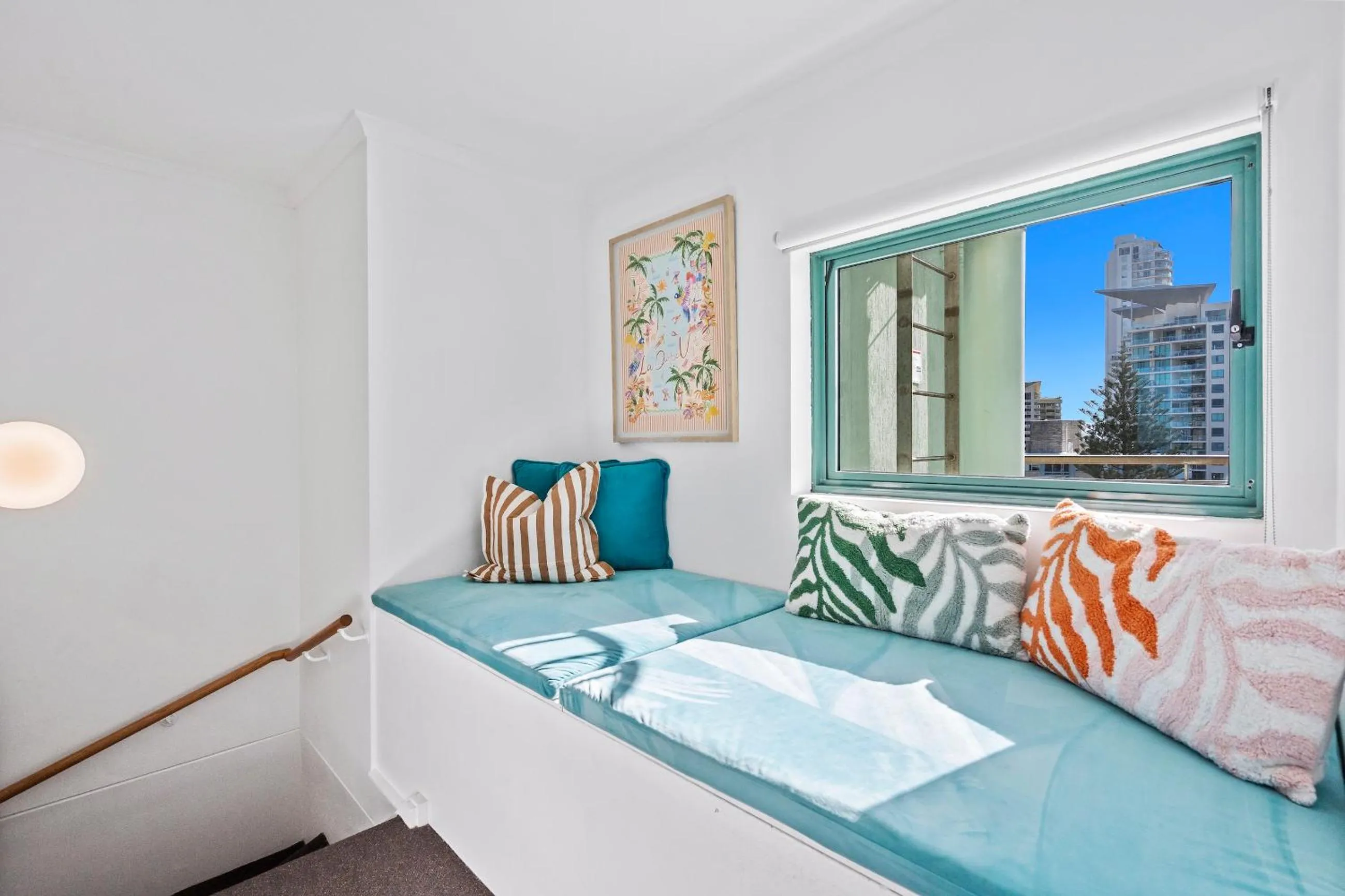 Seating area in Emerald Sands Holiday Apartments