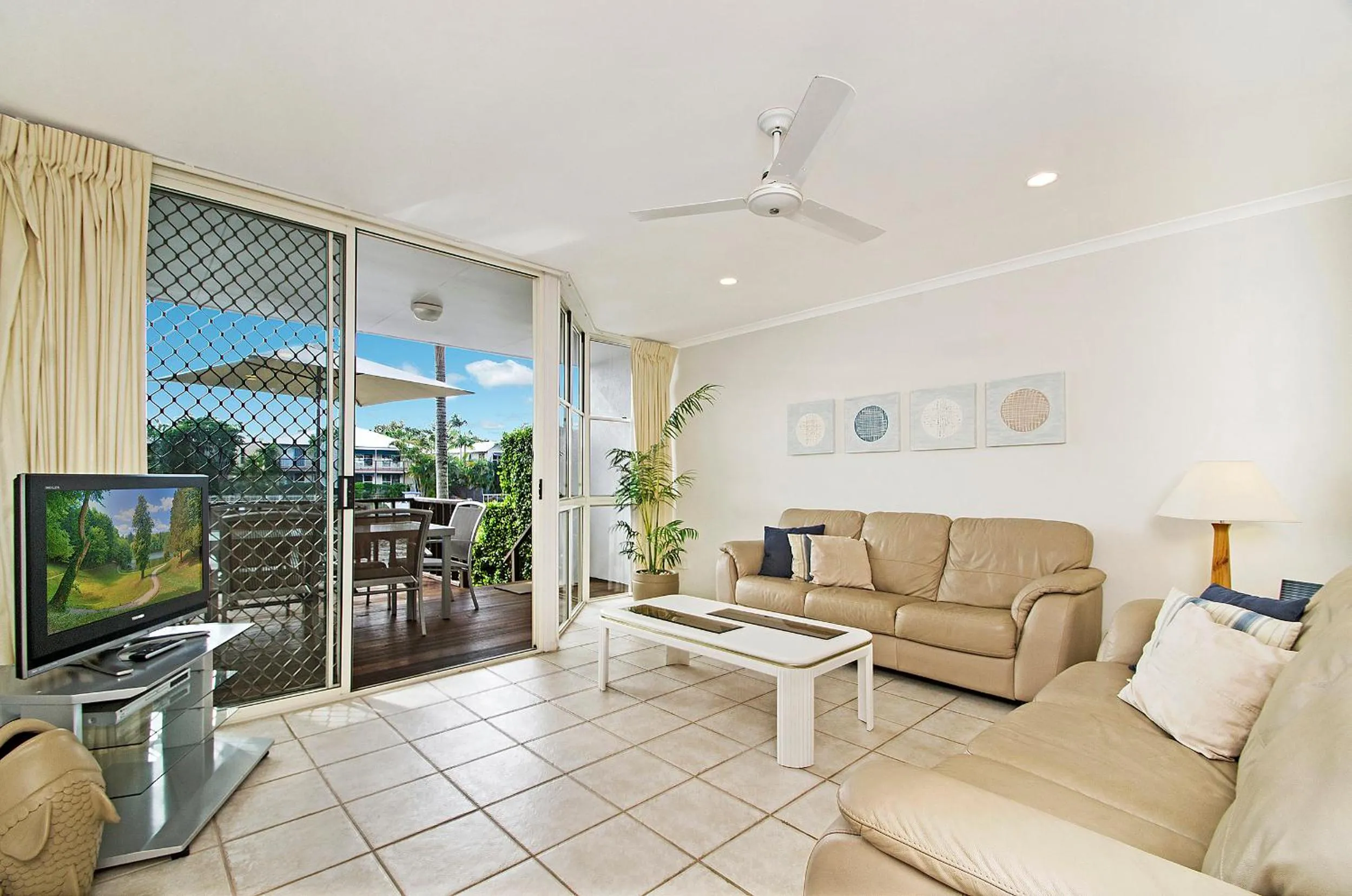 Living room in Portside Noosa Waters