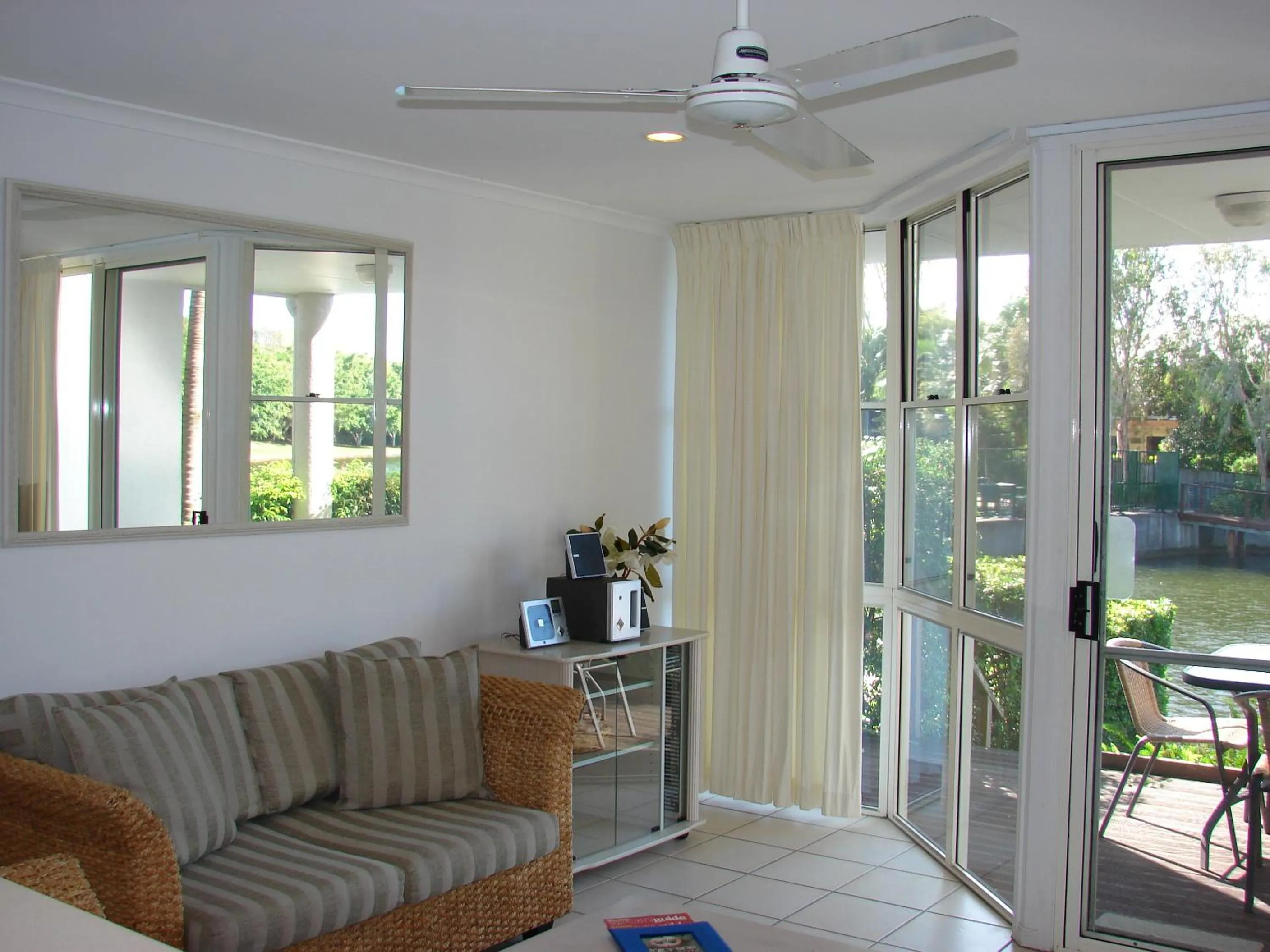 Seating area in Portside Noosa Waters