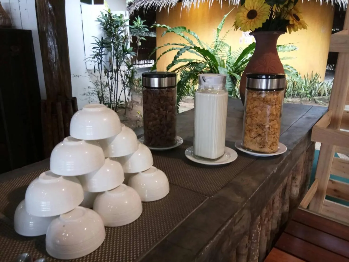 Breakfast in The Tropical Beach Resort