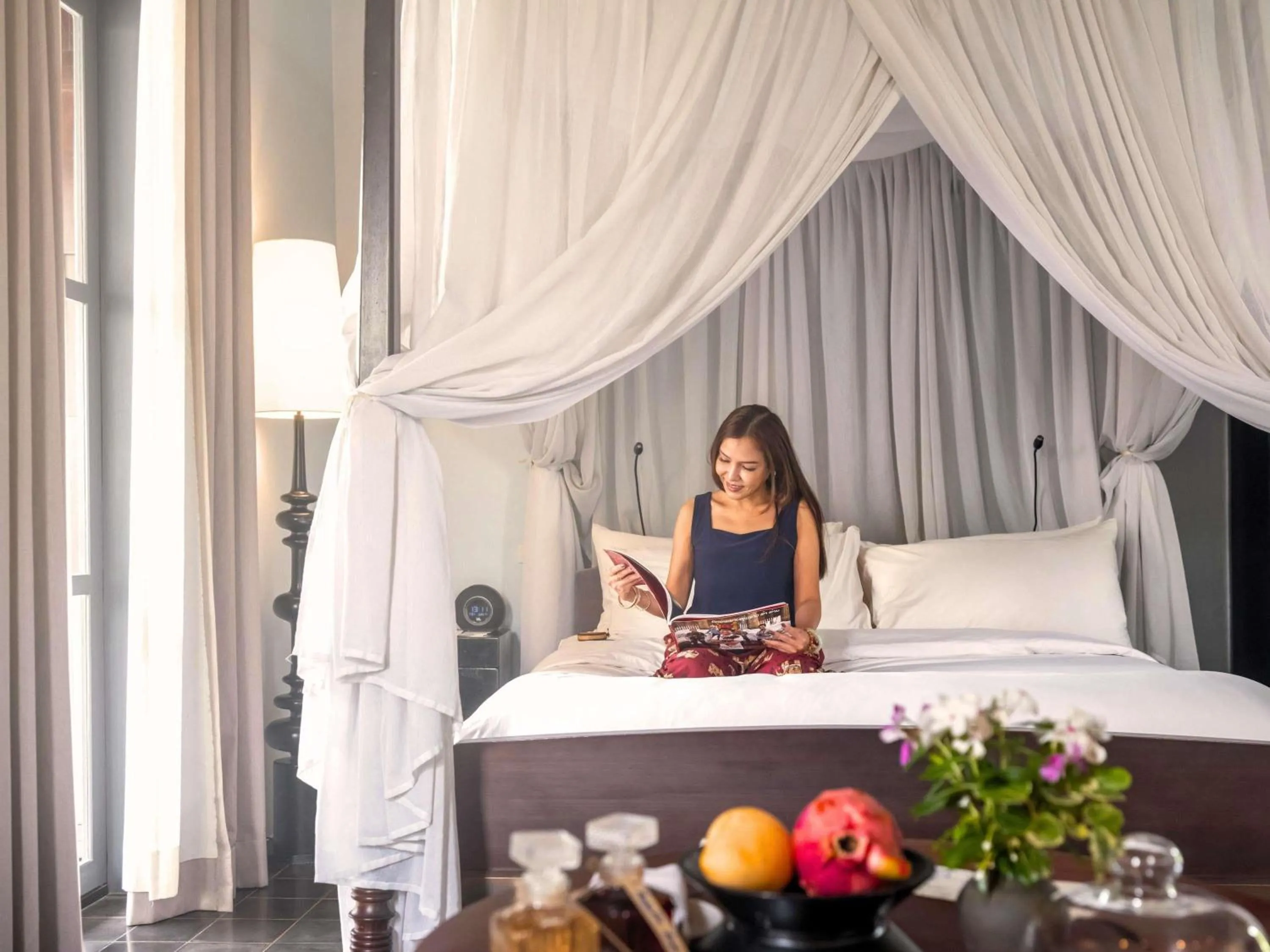 Bedroom, Bed in Sofitel Luang Prabang