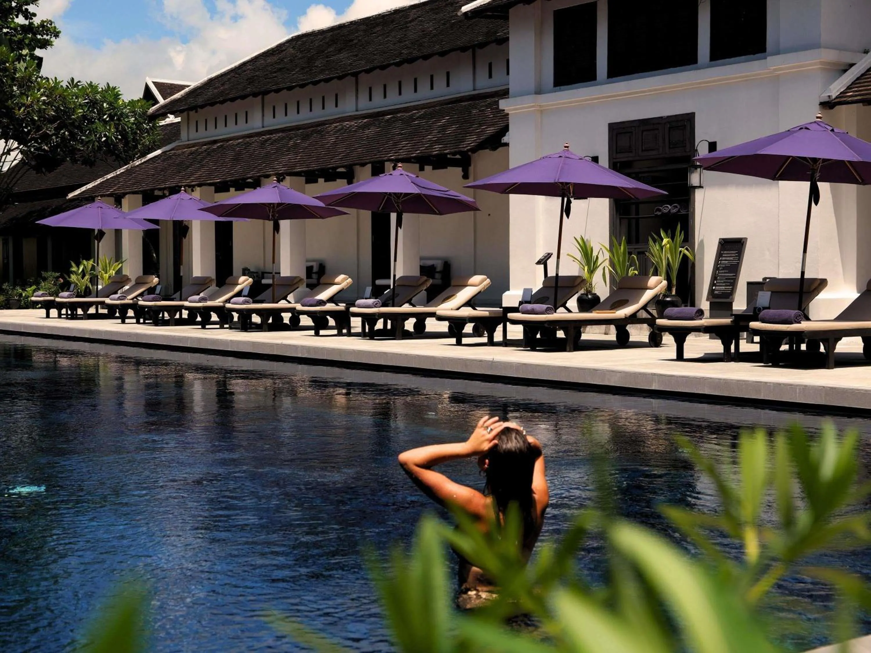 Pool view in Sofitel Luang Prabang