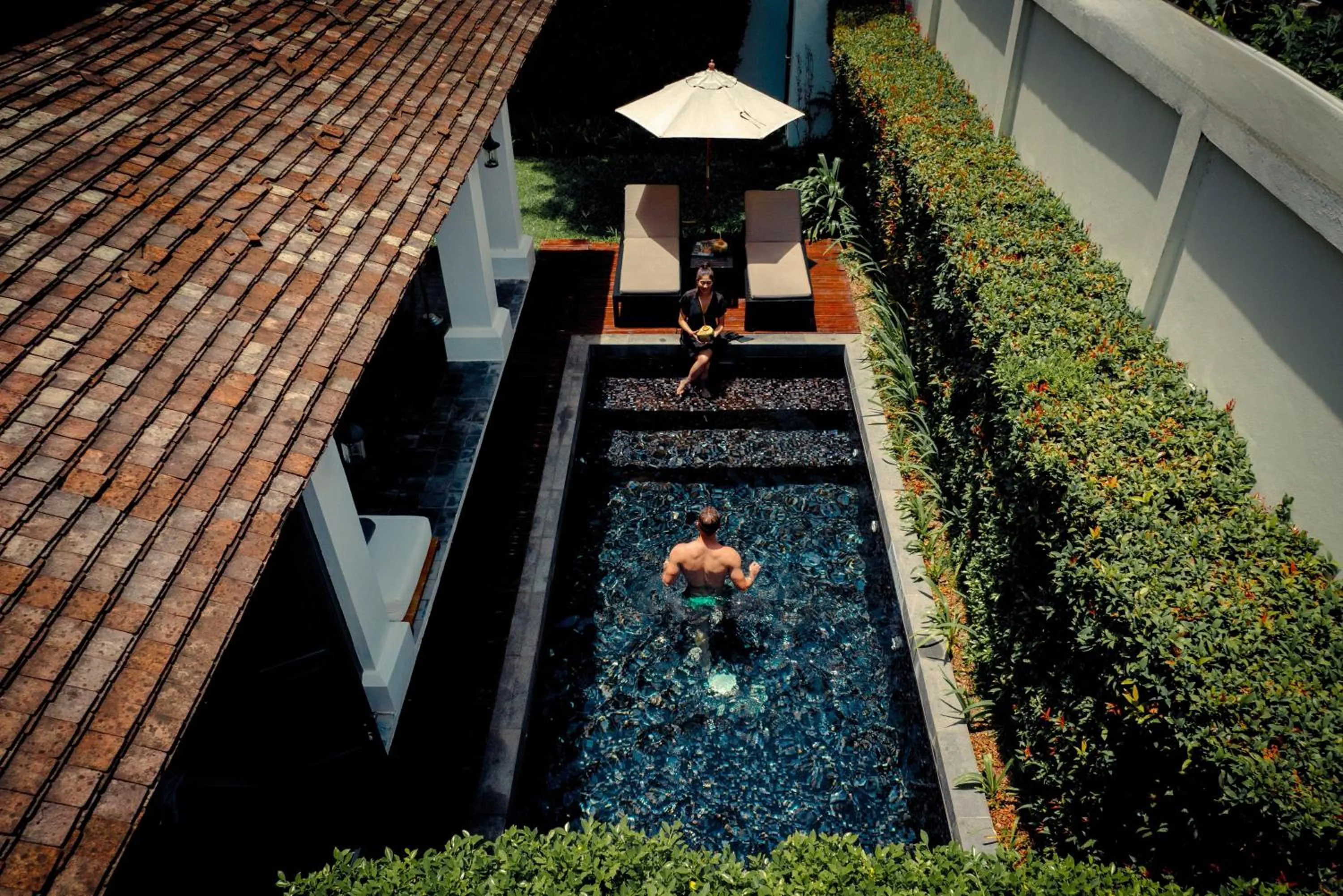 Pool view in Sofitel Luang Prabang