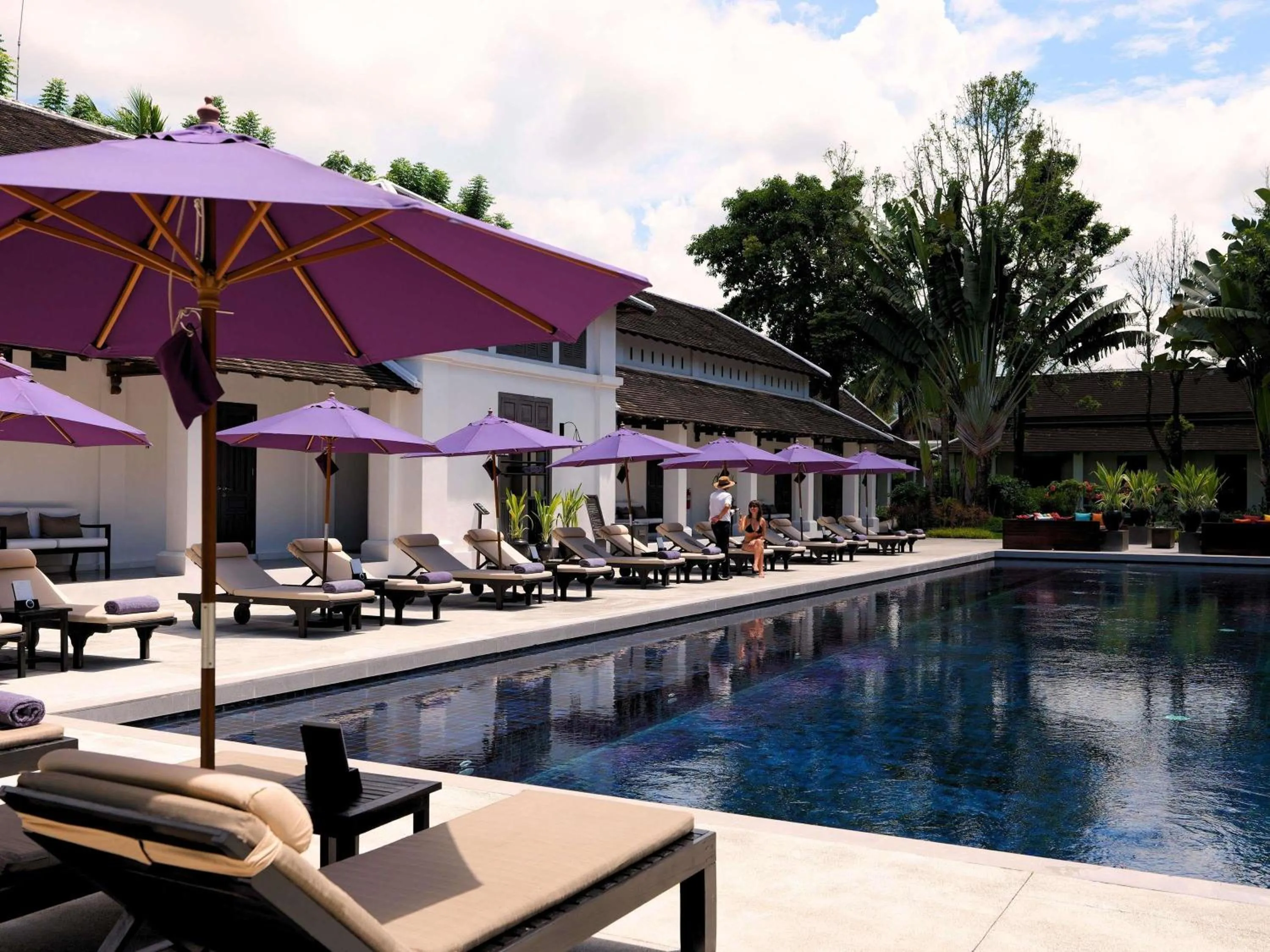 Pool view in Sofitel Luang Prabang