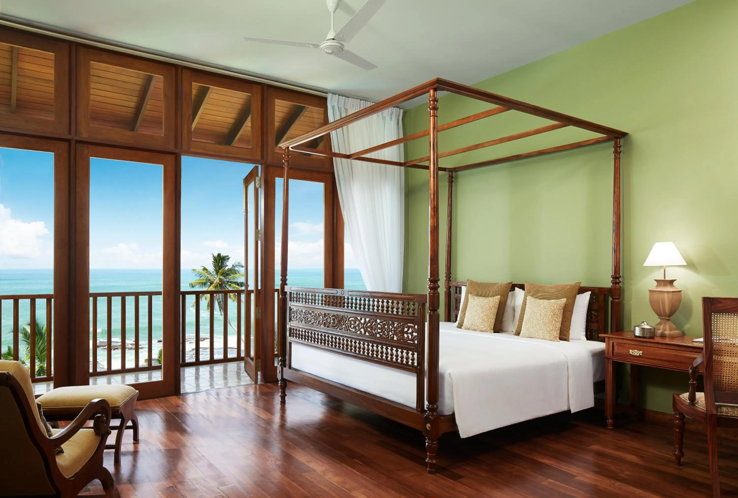 Bed in Jetwing Lighthouse, A Luxury Reserve