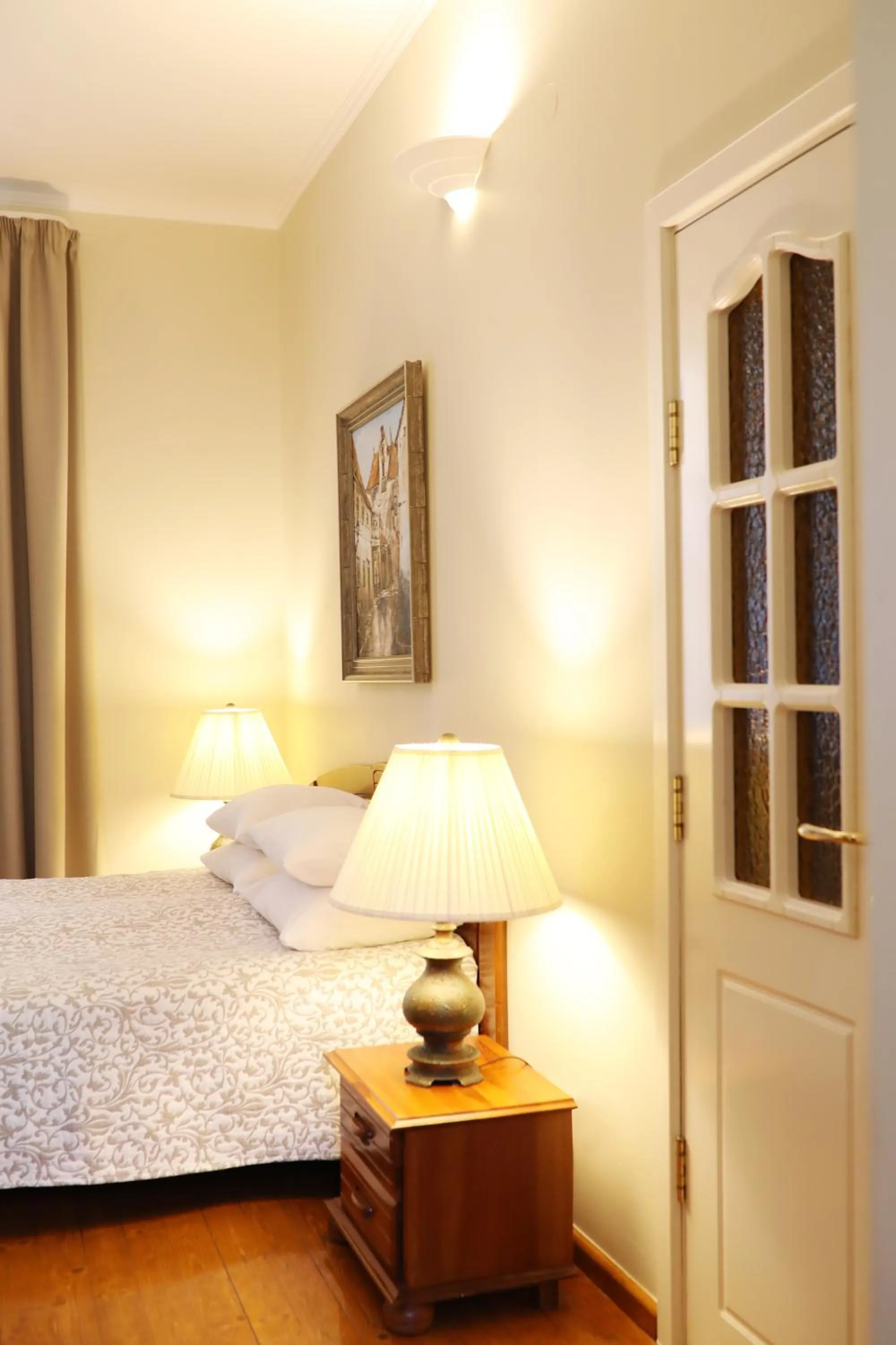 Decorative detail, Bed in Old Riga Boutique Hotel "Vecriga"