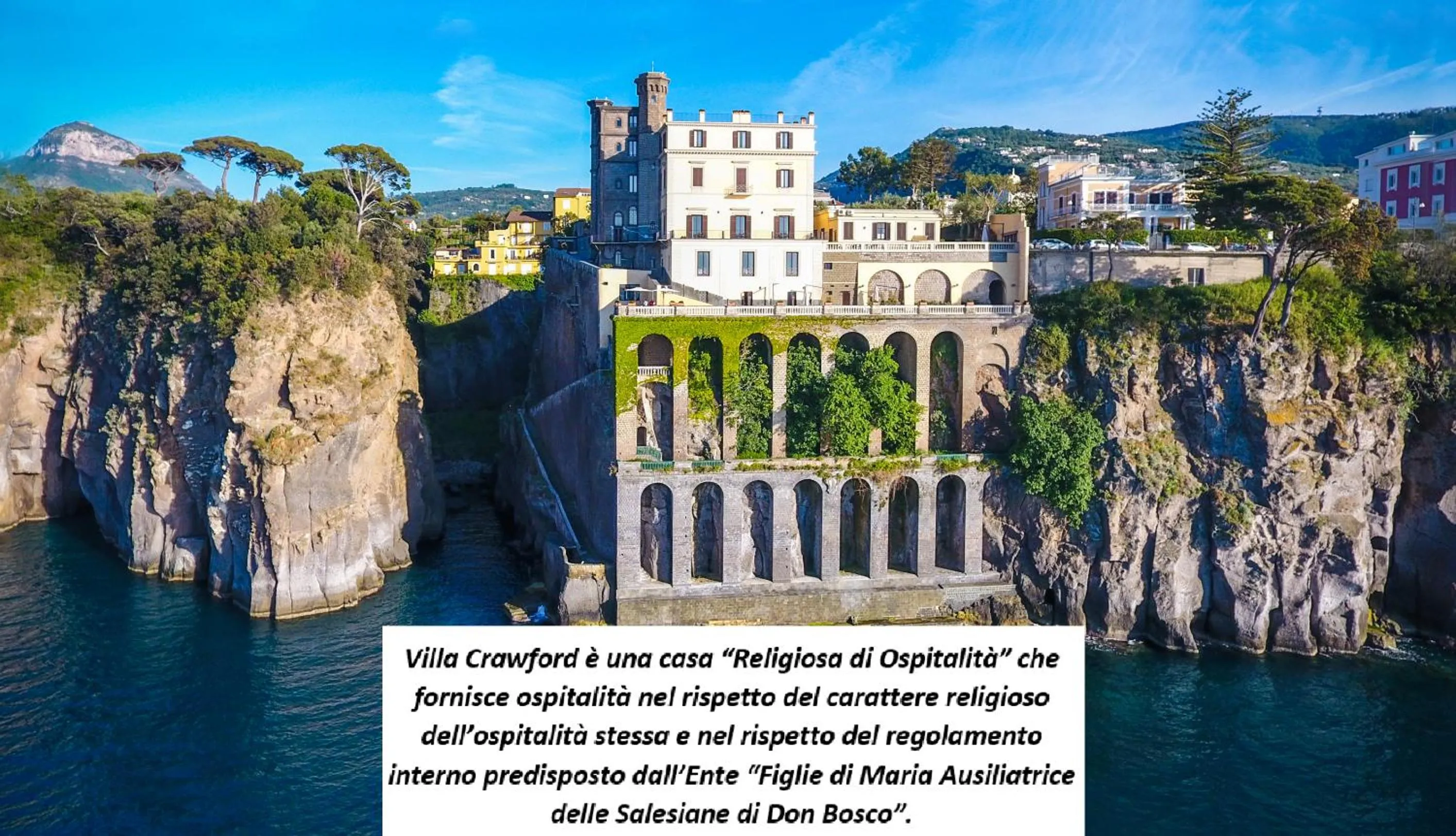 Text overlay in Villa Crawford