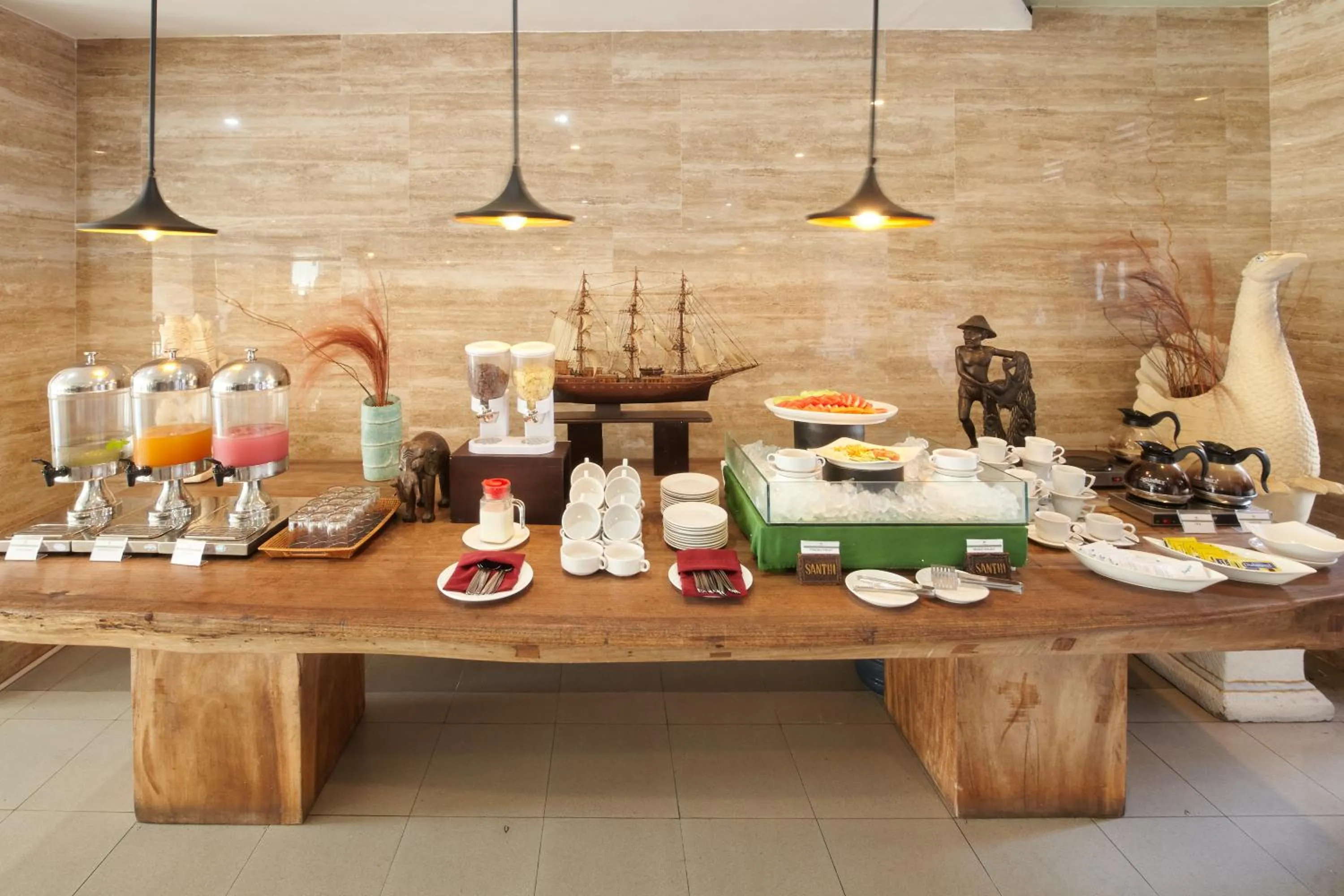 Breakfast in Grand Santhi Hotel