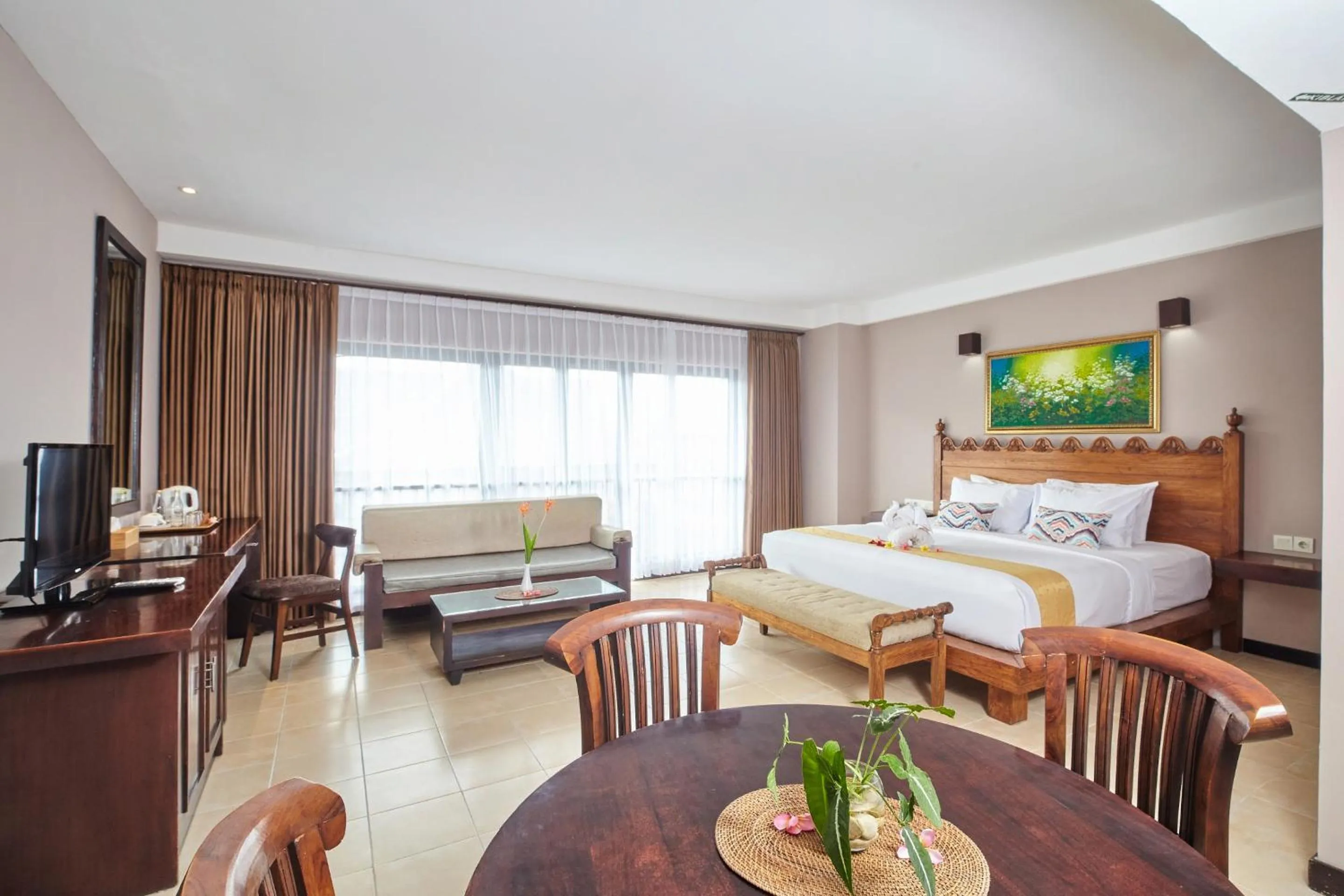 Bedroom, Bed in Grand Santhi Hotel