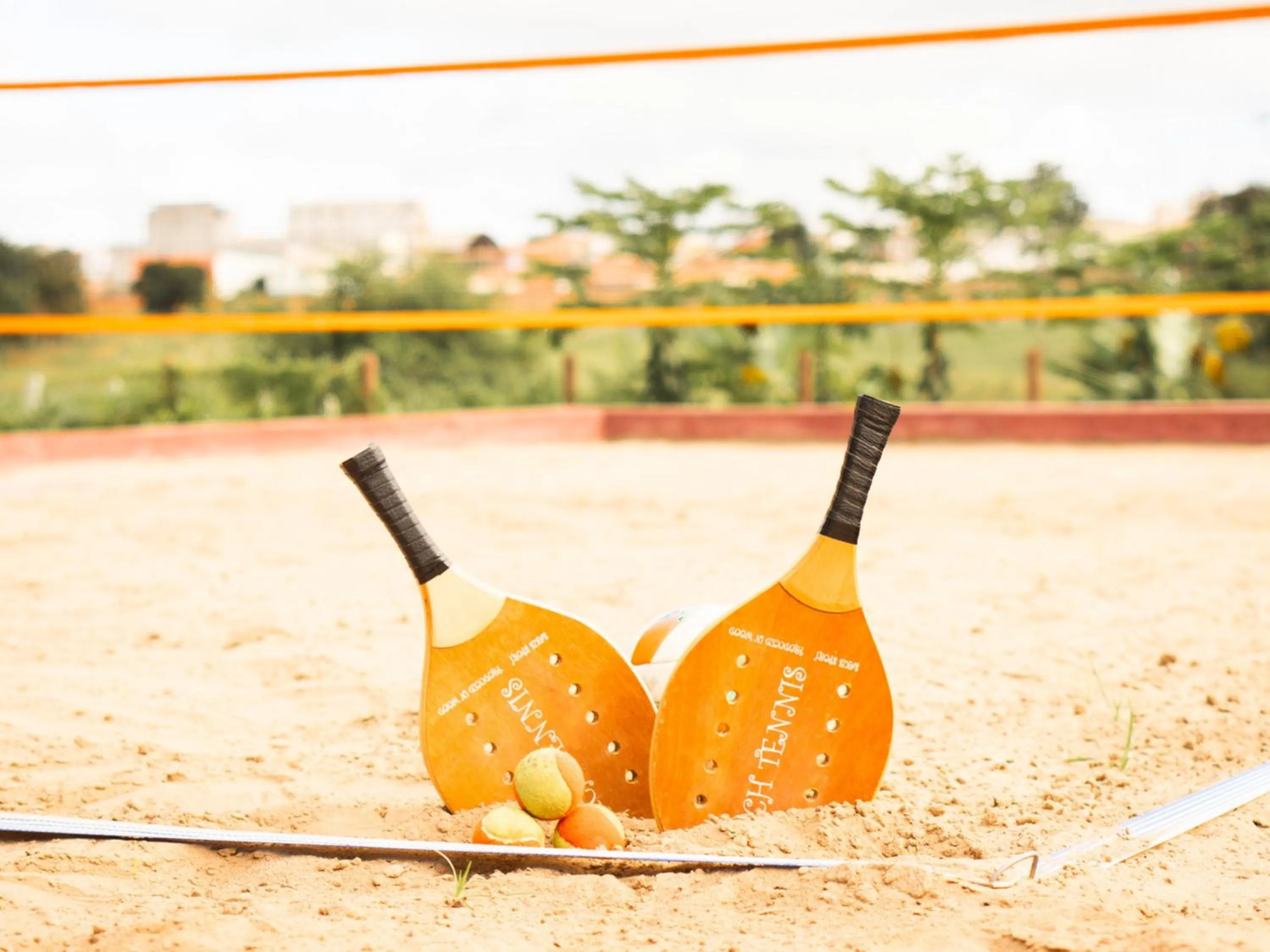Tennis court in Muda Hotel