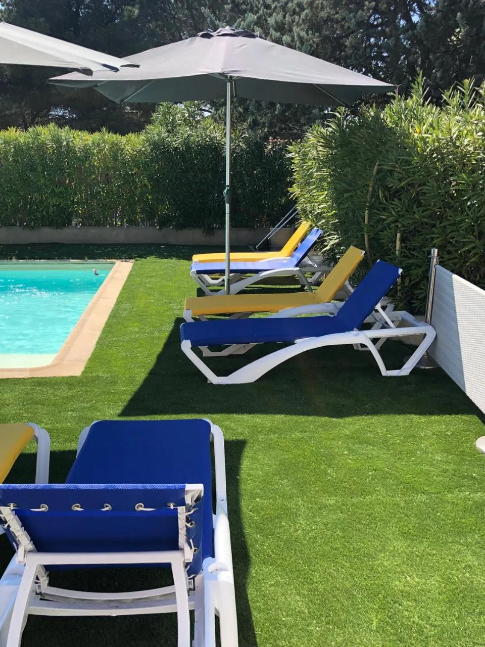 Pool view in Hotel Des 4 Vents "Esprit Camargue" Parking Privé securisé