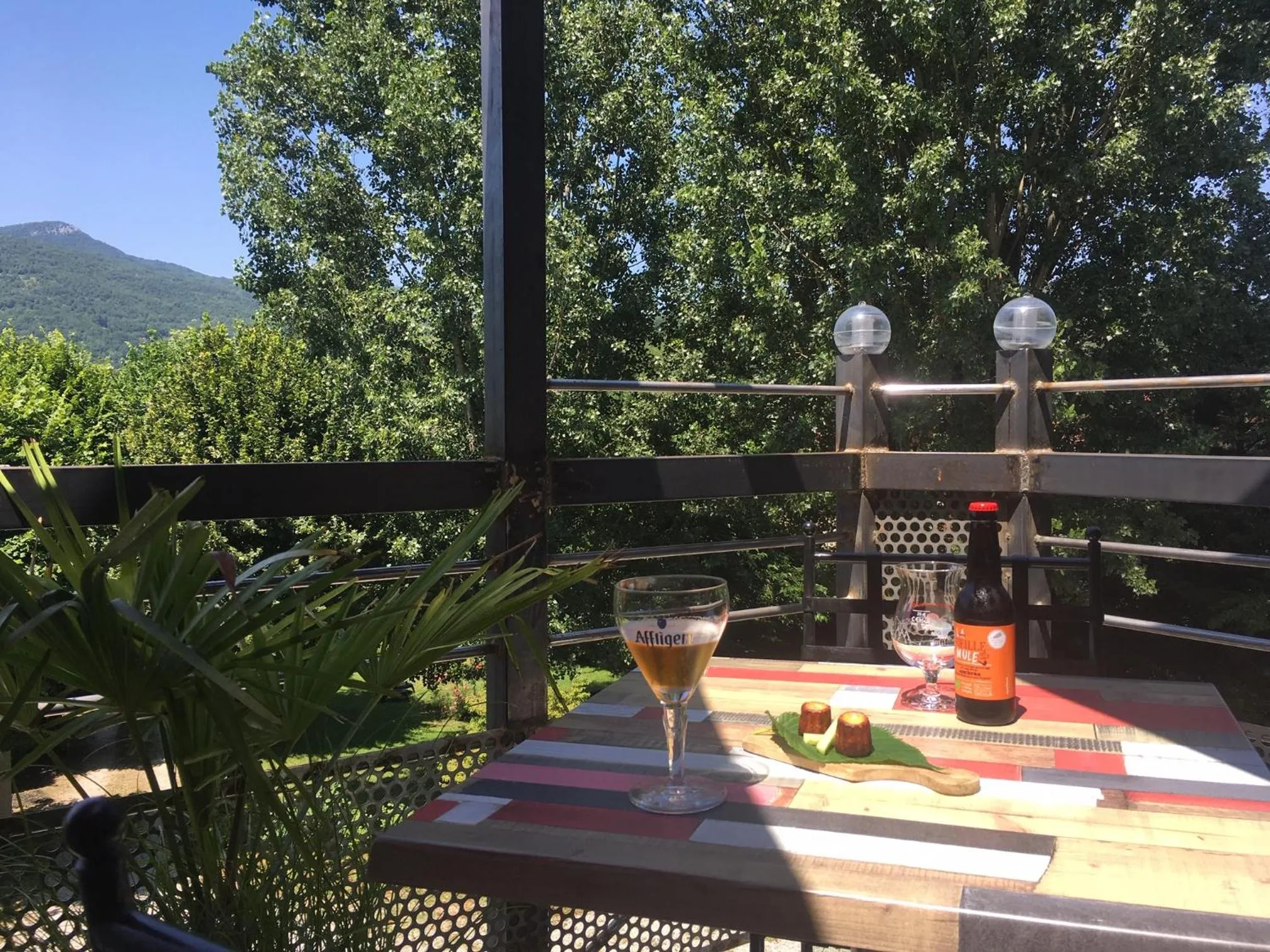 Balcony/Terrace in Logis Hôtel Restaurant Le Castel Fleuri