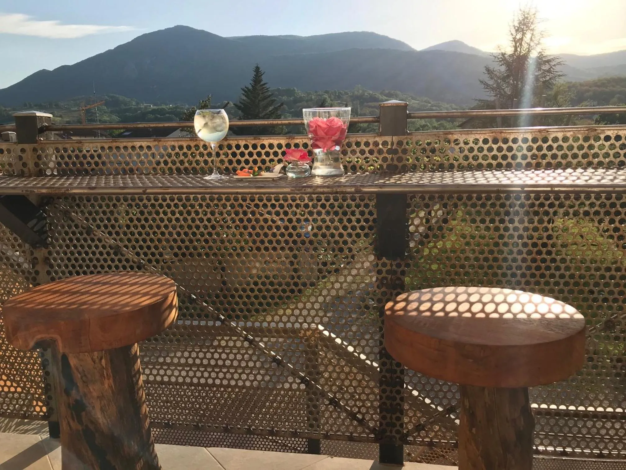 Balcony/Terrace in Logis Hôtel Restaurant Le Castel Fleuri