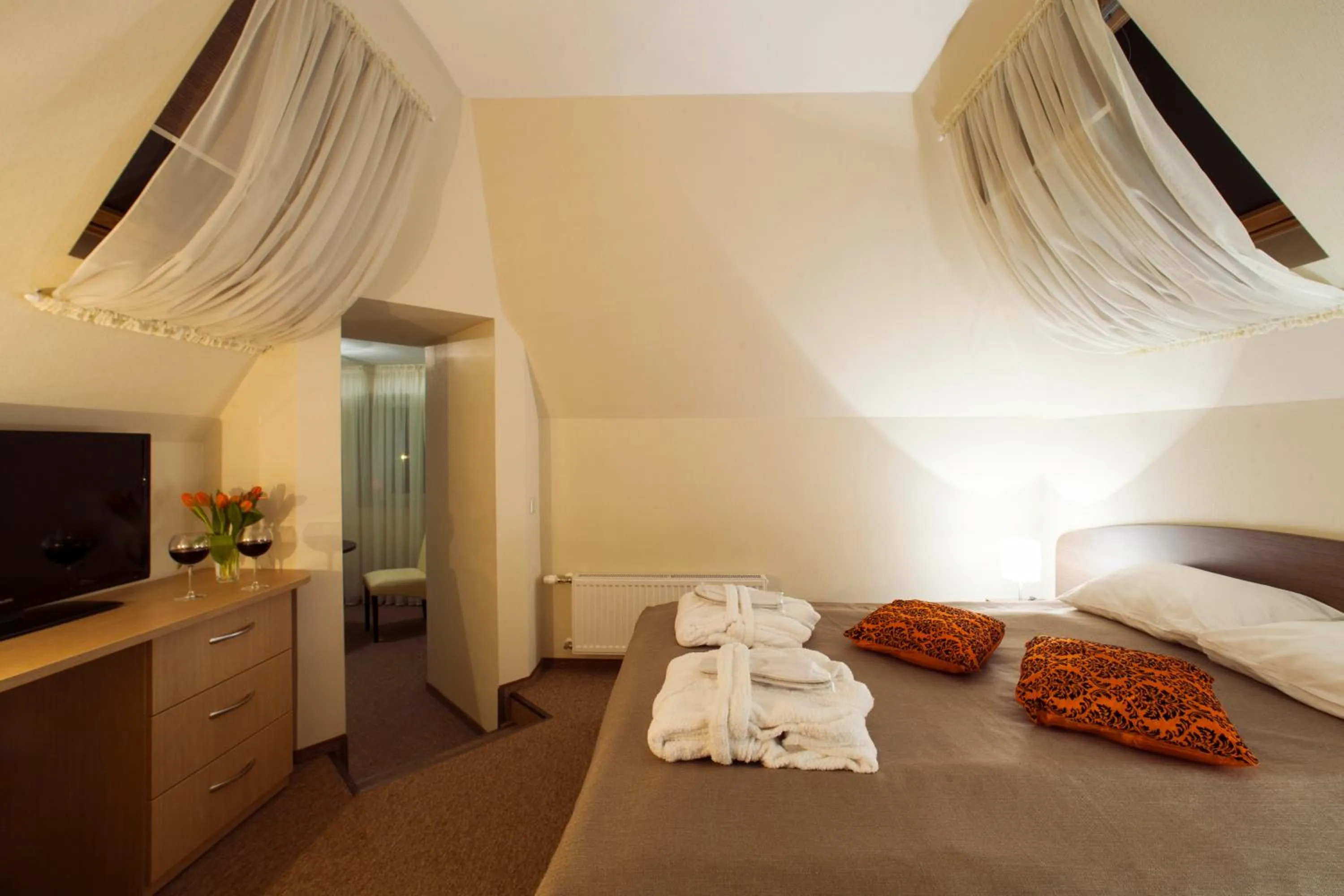 Bed in Dzintars Hotel