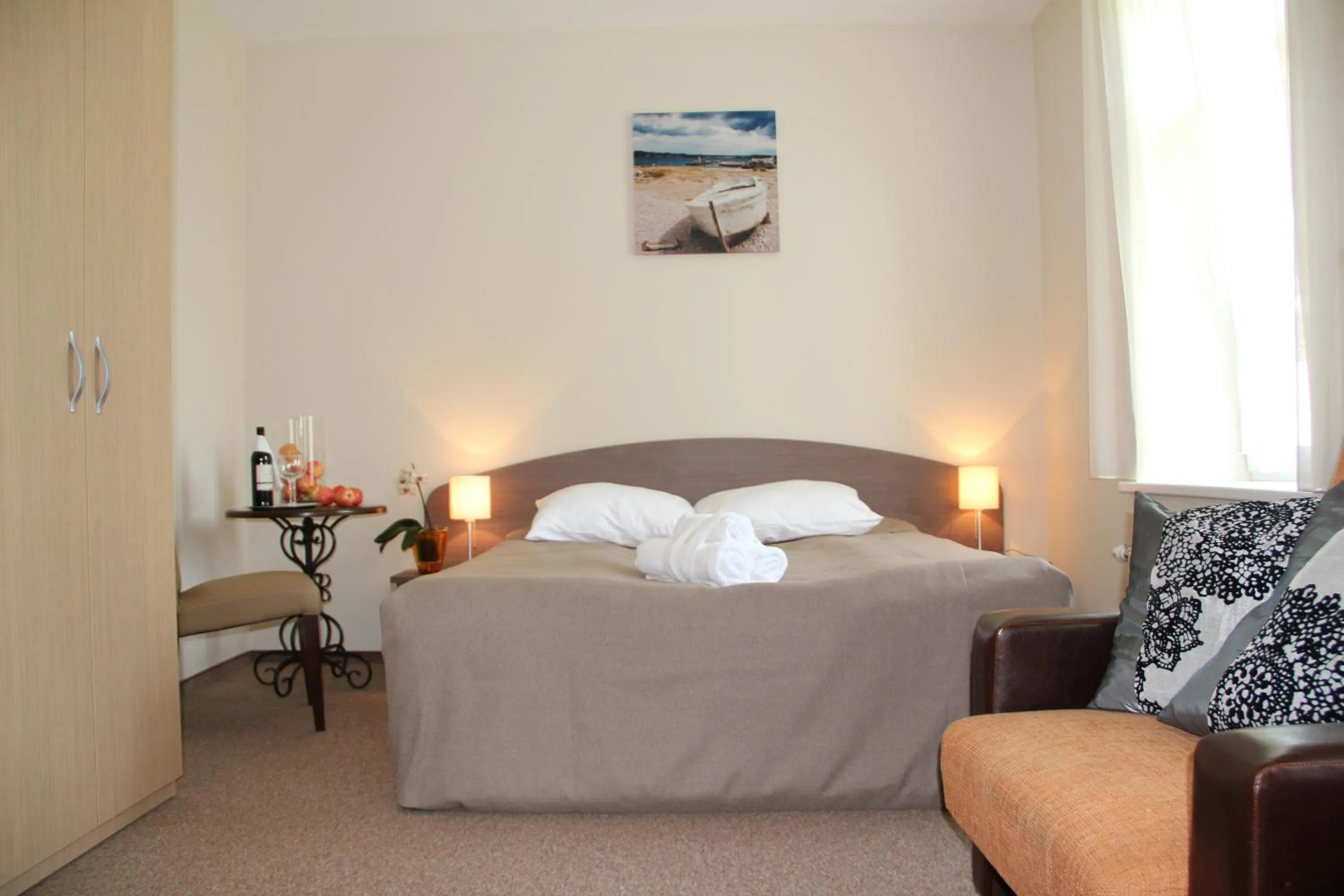 Bed in Dzintars Hotel