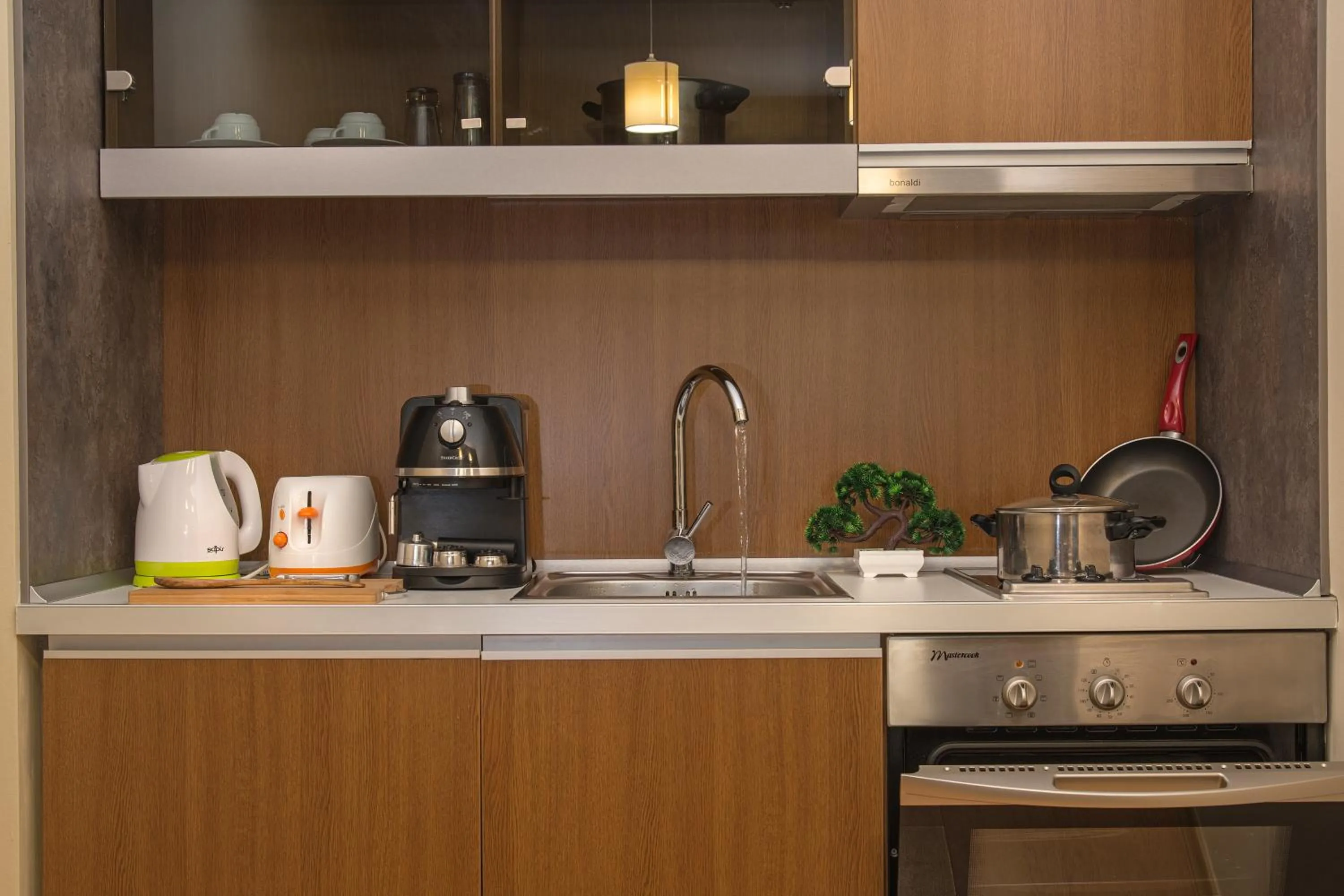 Kitchen or kitchenette in Effect Malina Residence Hotel