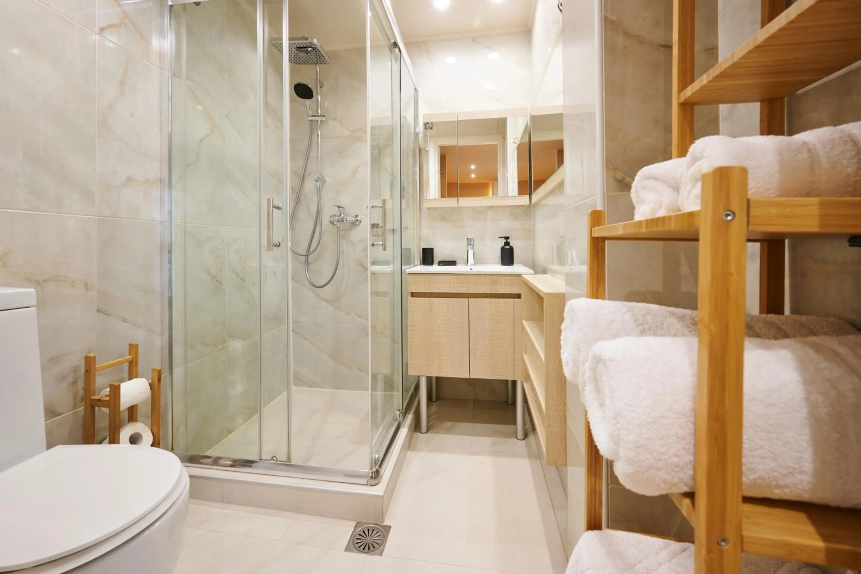 Shower in Rastoni Athens Suites near Acropolis