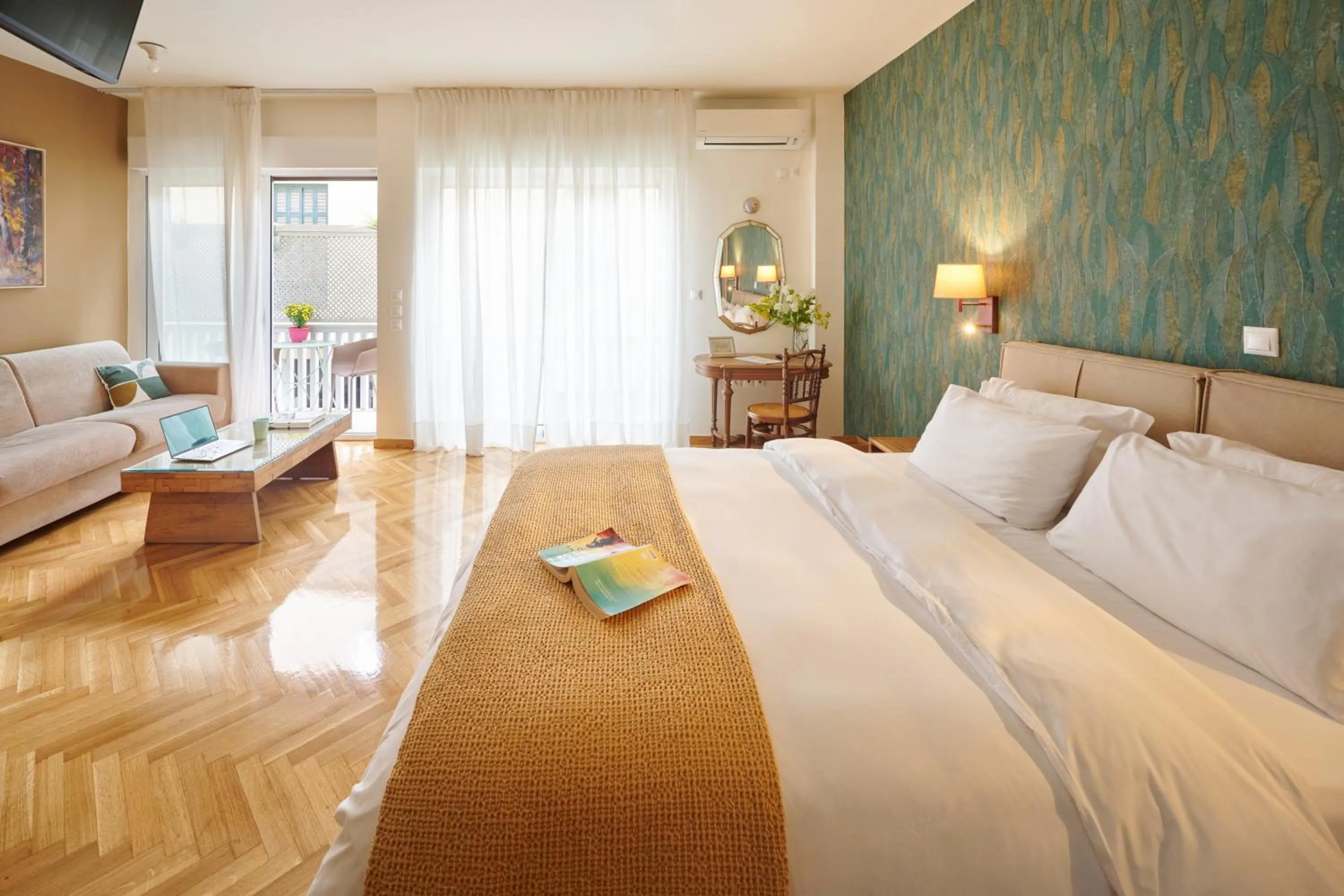 Bed in Rastoni Athens Suites near Acropolis