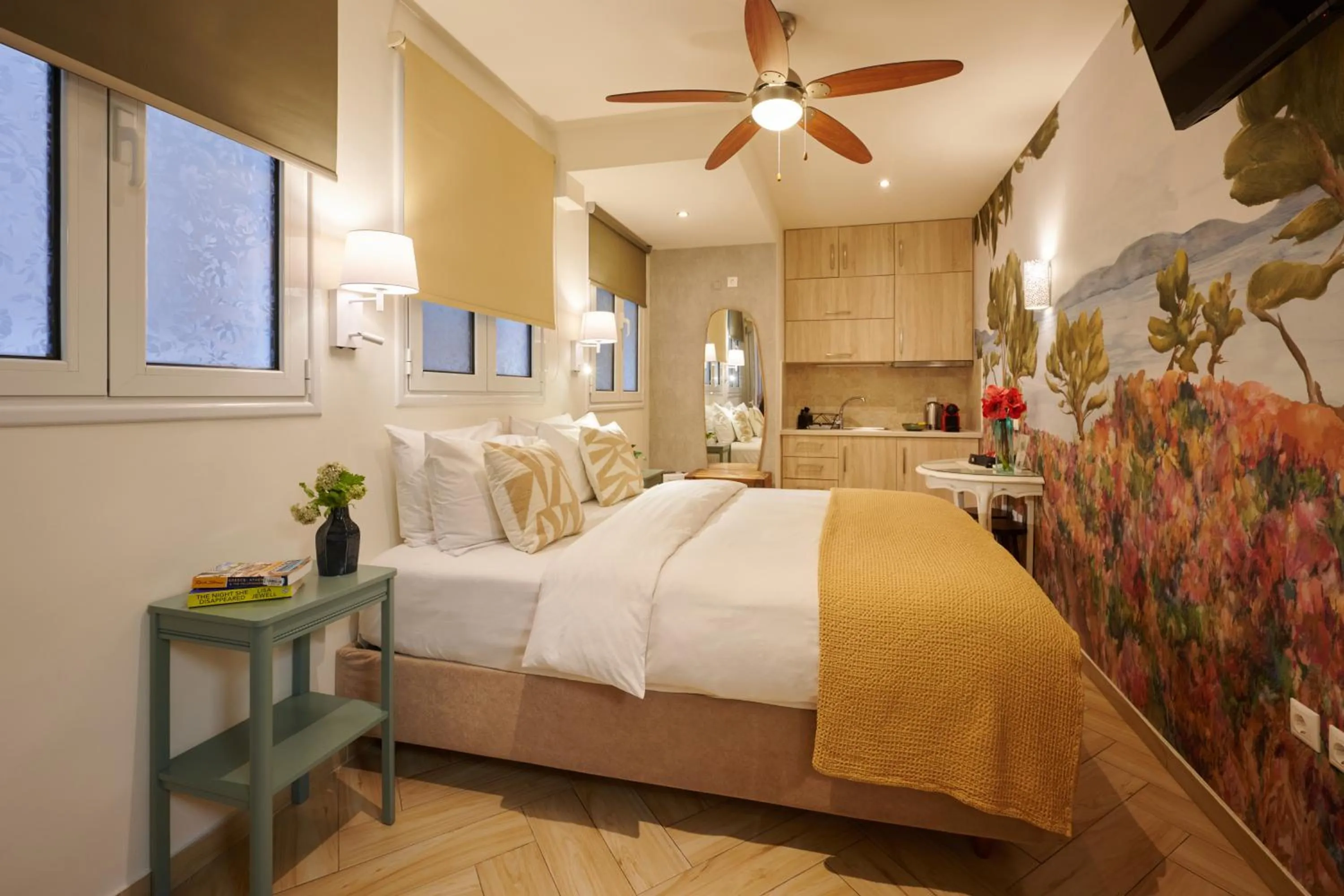 Bed in Rastoni Athens Suites near Acropolis