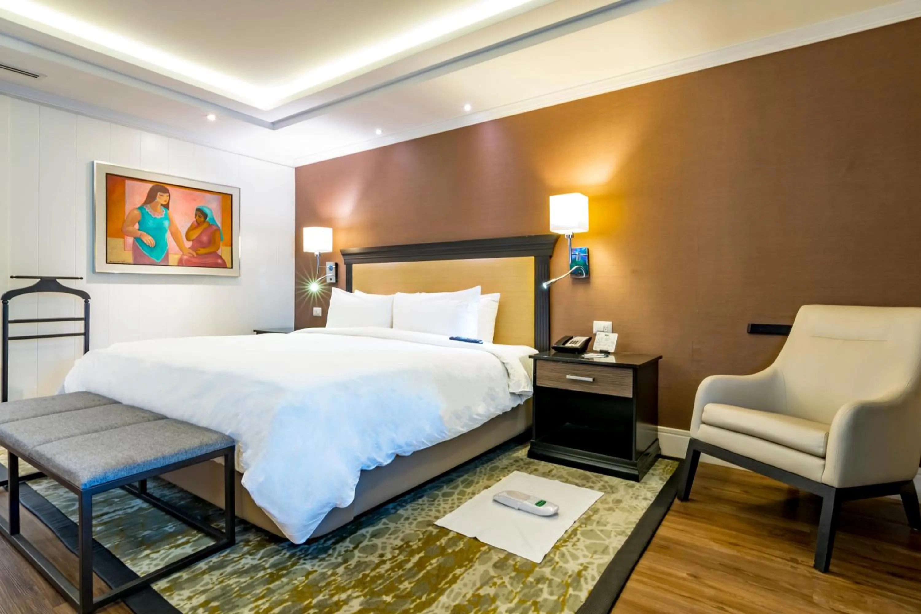 Bed in Hotel Lucerna Mexicali