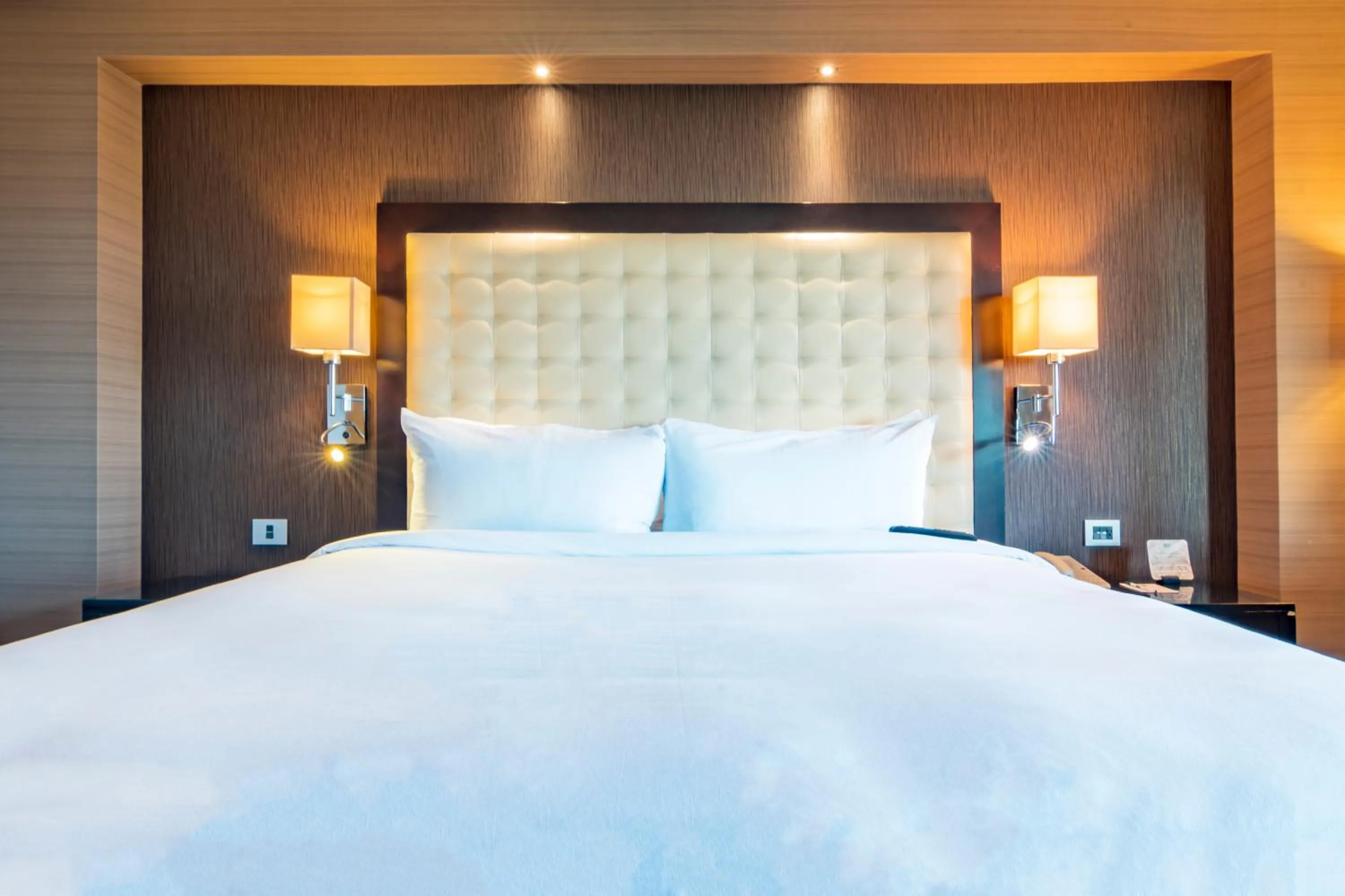 Bed in Hotel Lucerna Mexicali