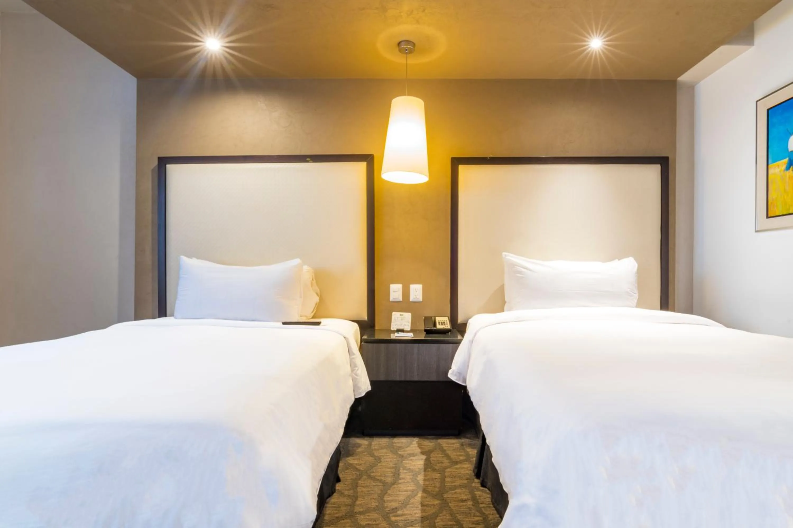 Bed in Hotel Lucerna Mexicali