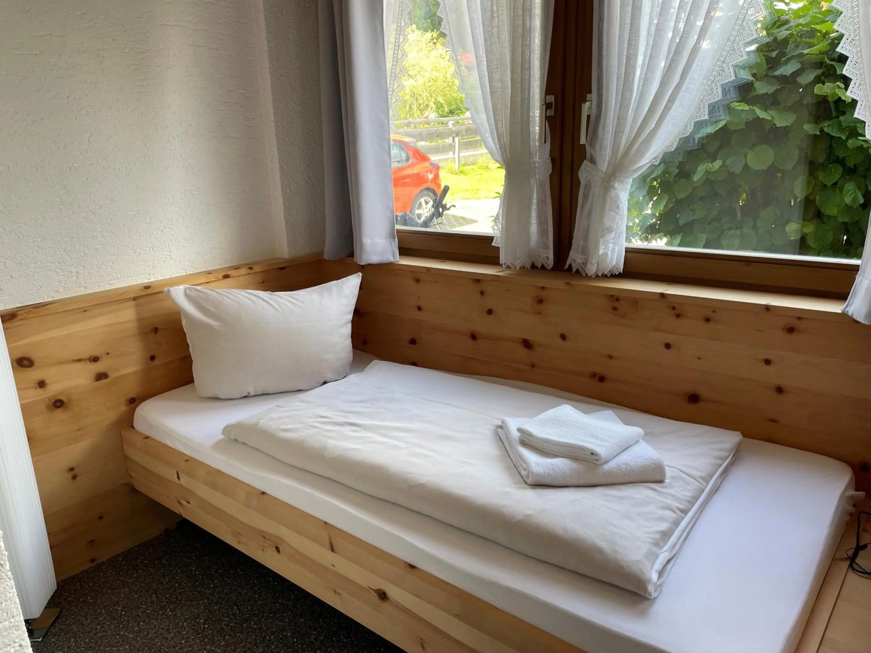 Bed in Ferienwohnung Moritz
