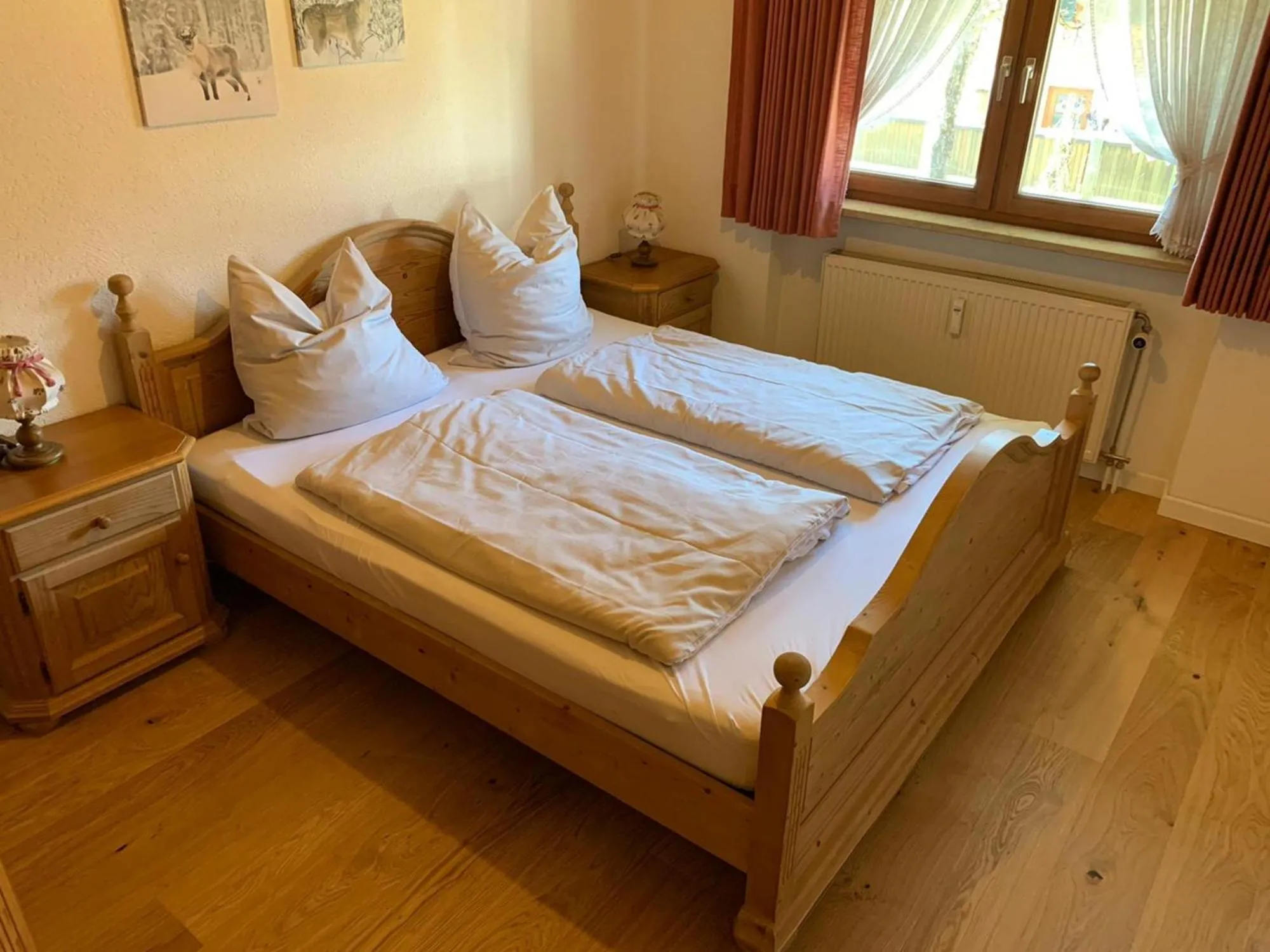 Bed in Ferienwohnung Moritz
