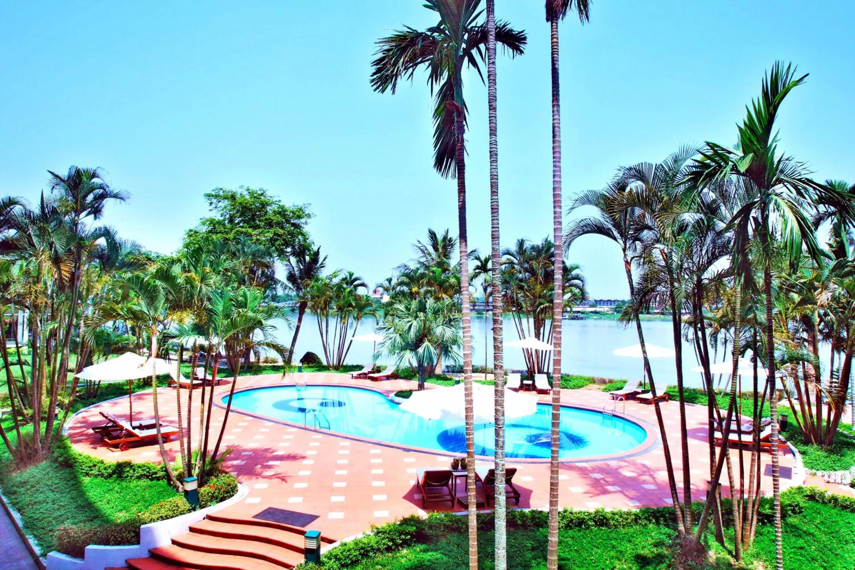 Swimming pool in Century Riverside Hotel Hue