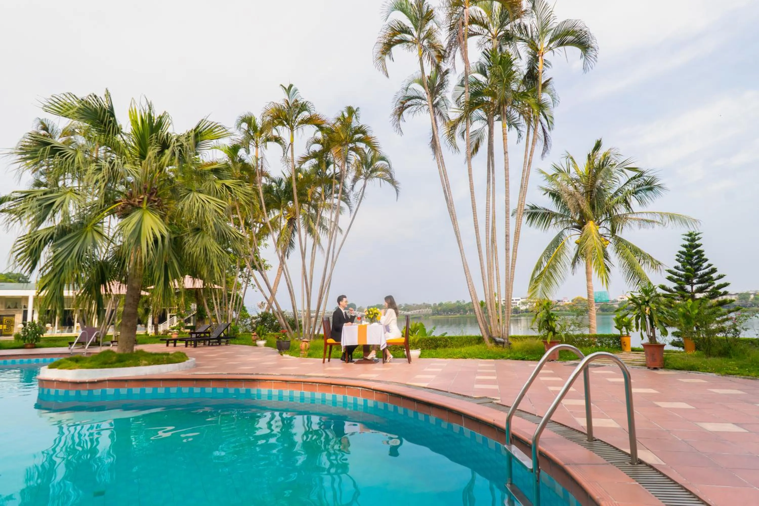 Swimming pool in Century Riverside Hotel Hue