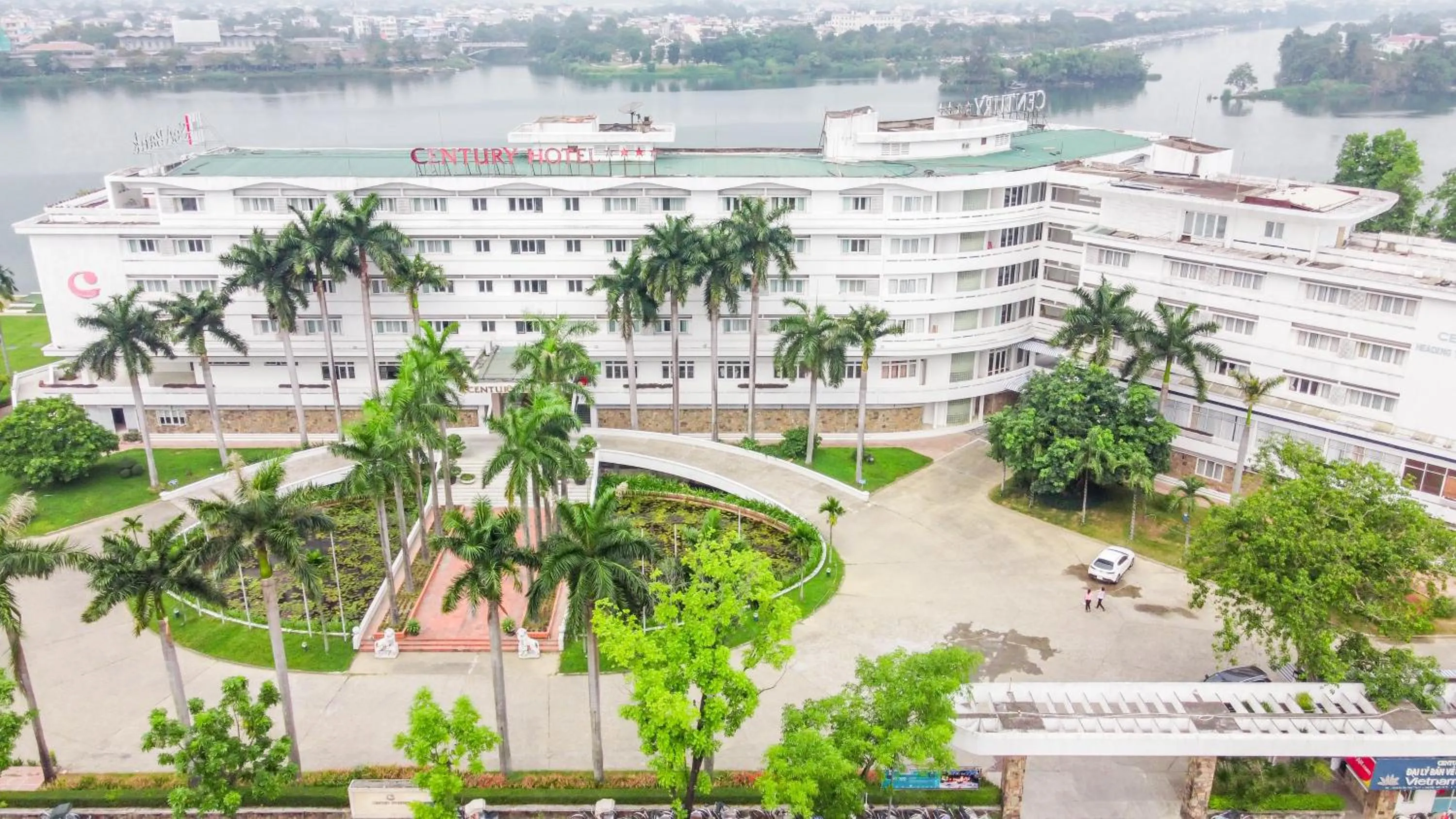 Garden view in Century Riverside Hotel Hue
