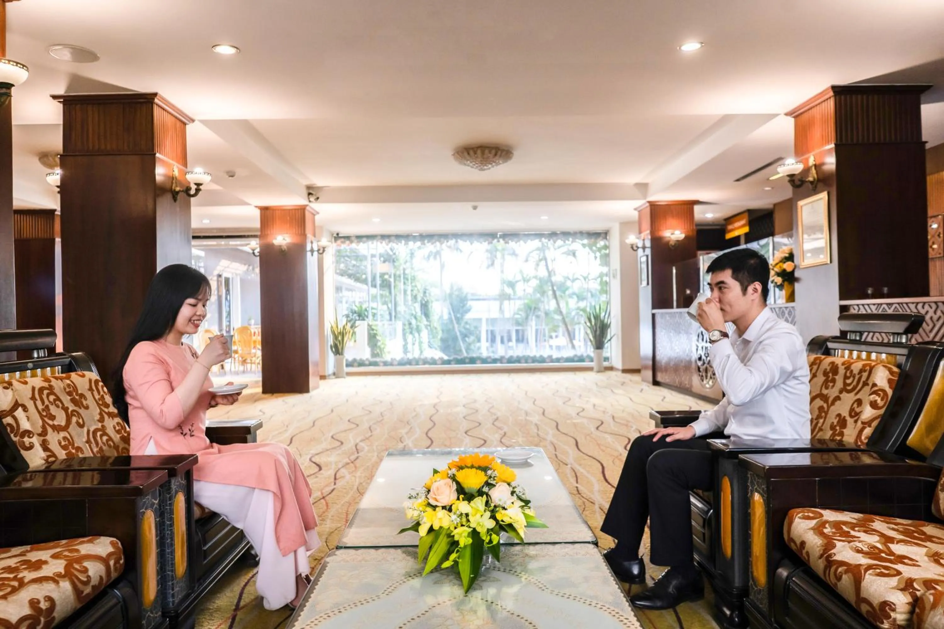 Seating area in Century Riverside Hotel Hue