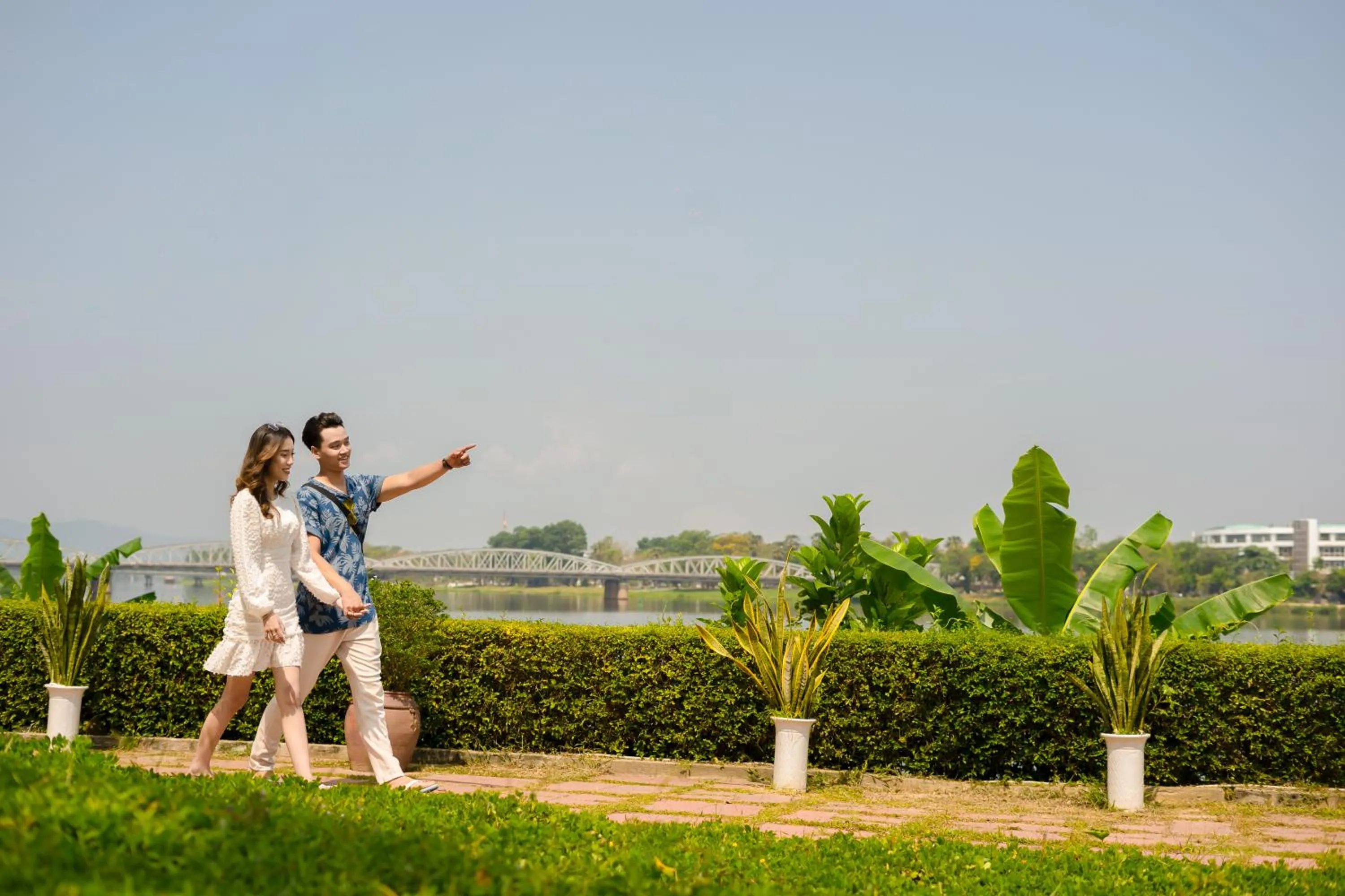 Garden in Century Riverside Hotel Hue