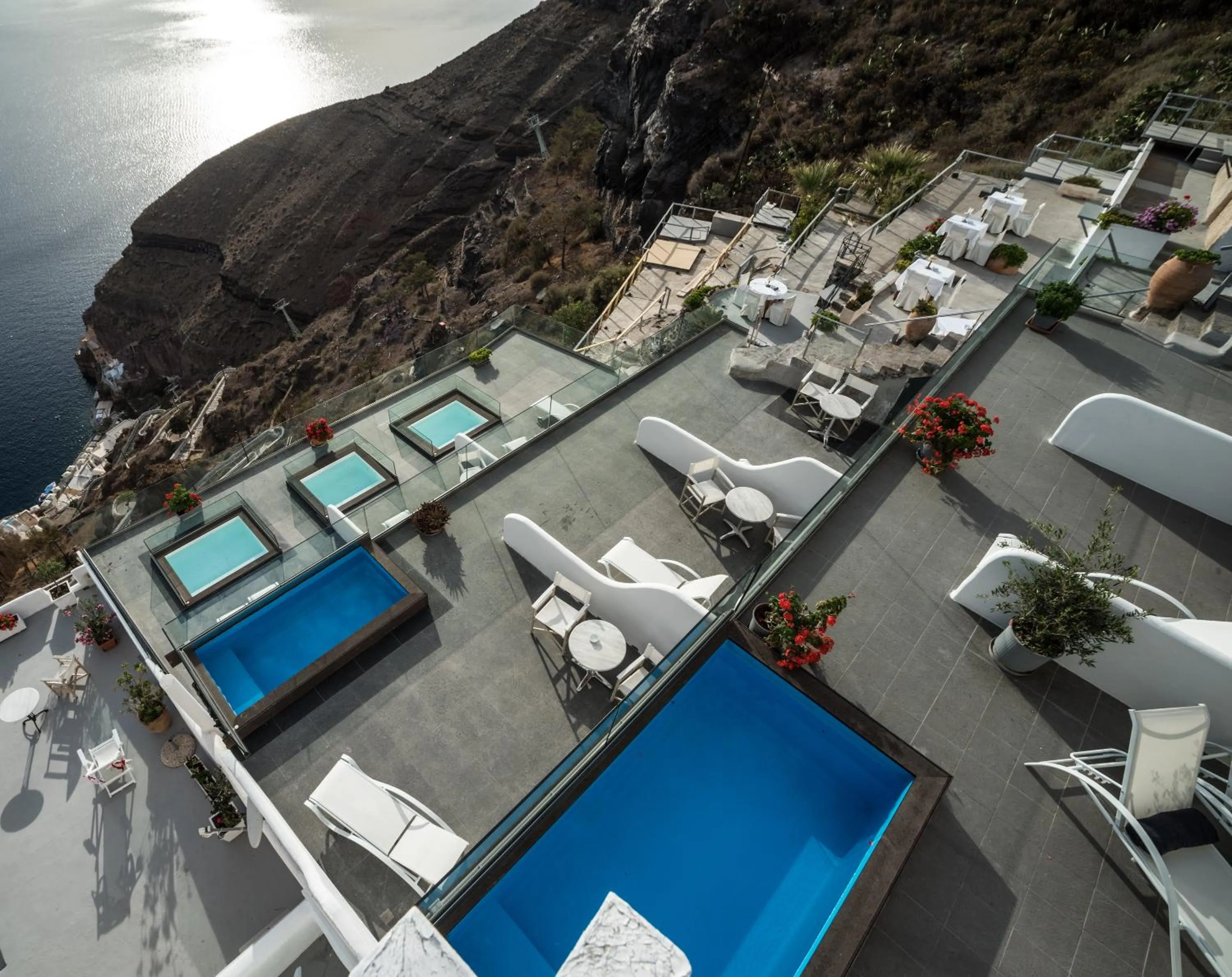 Pool view in Kratiras View Luxury Suites